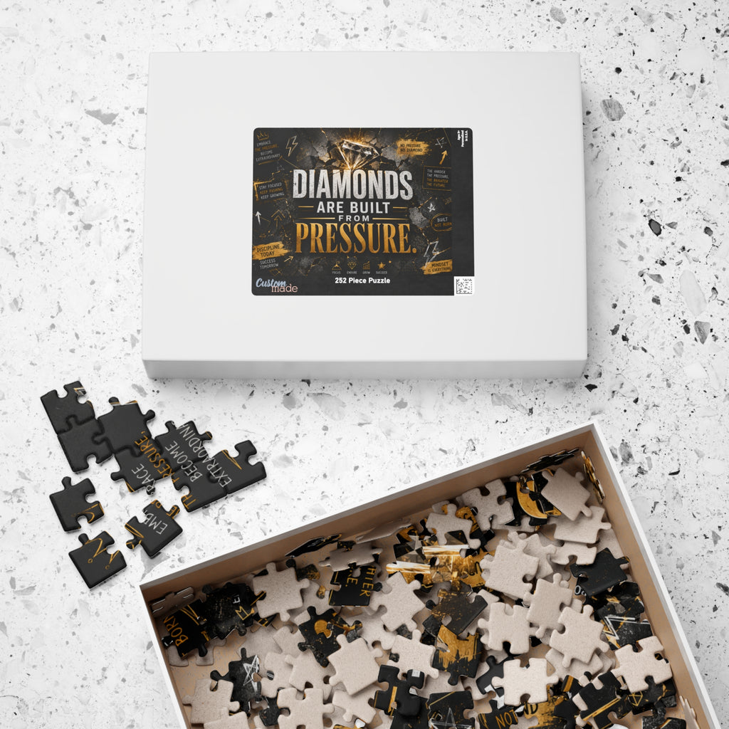 Diamonds Are Built From Pressure — Motivational Puzzle (520–1014 pcs)