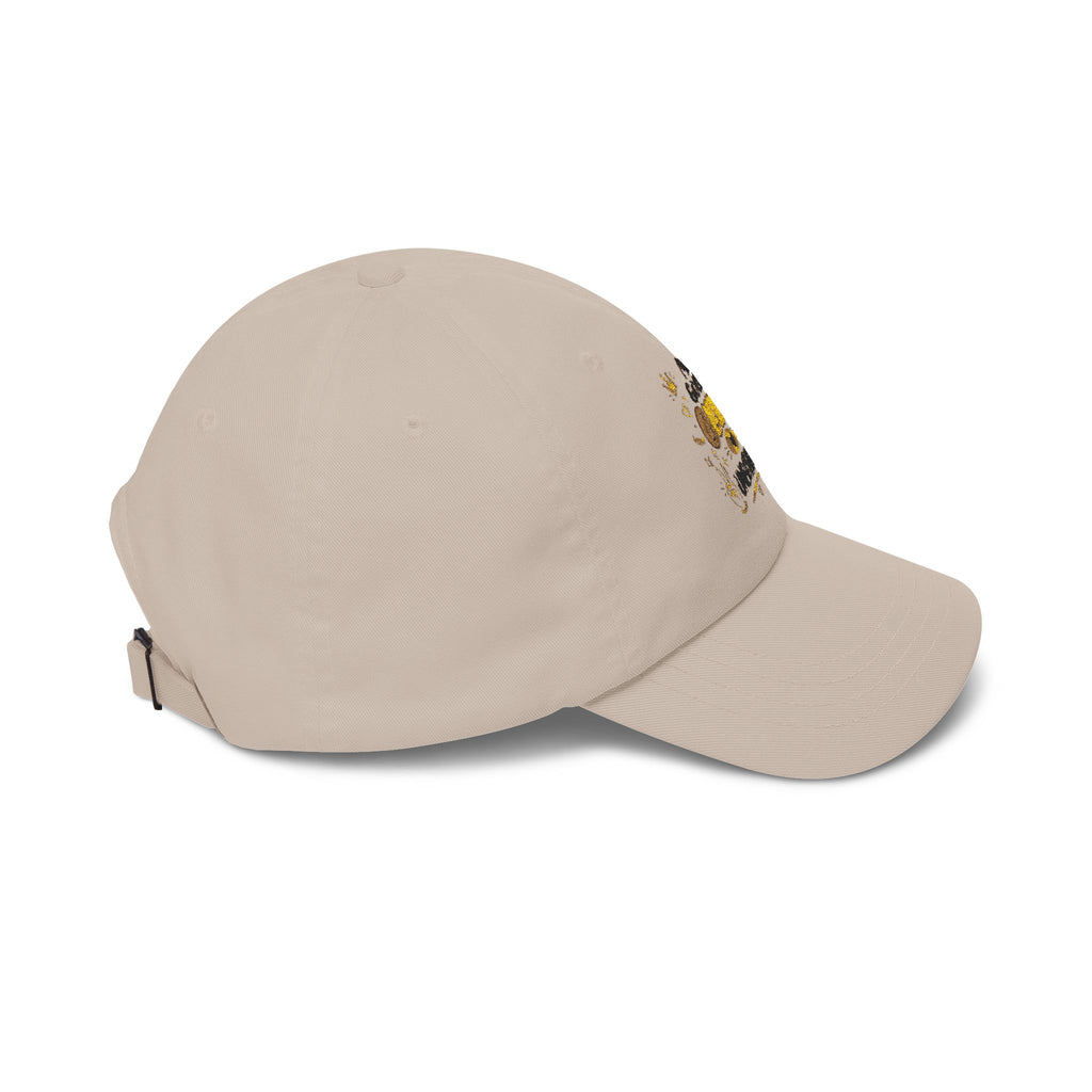 Dad Cap - "Blessed & Unbothered" Embroidered White Baseball Hat
