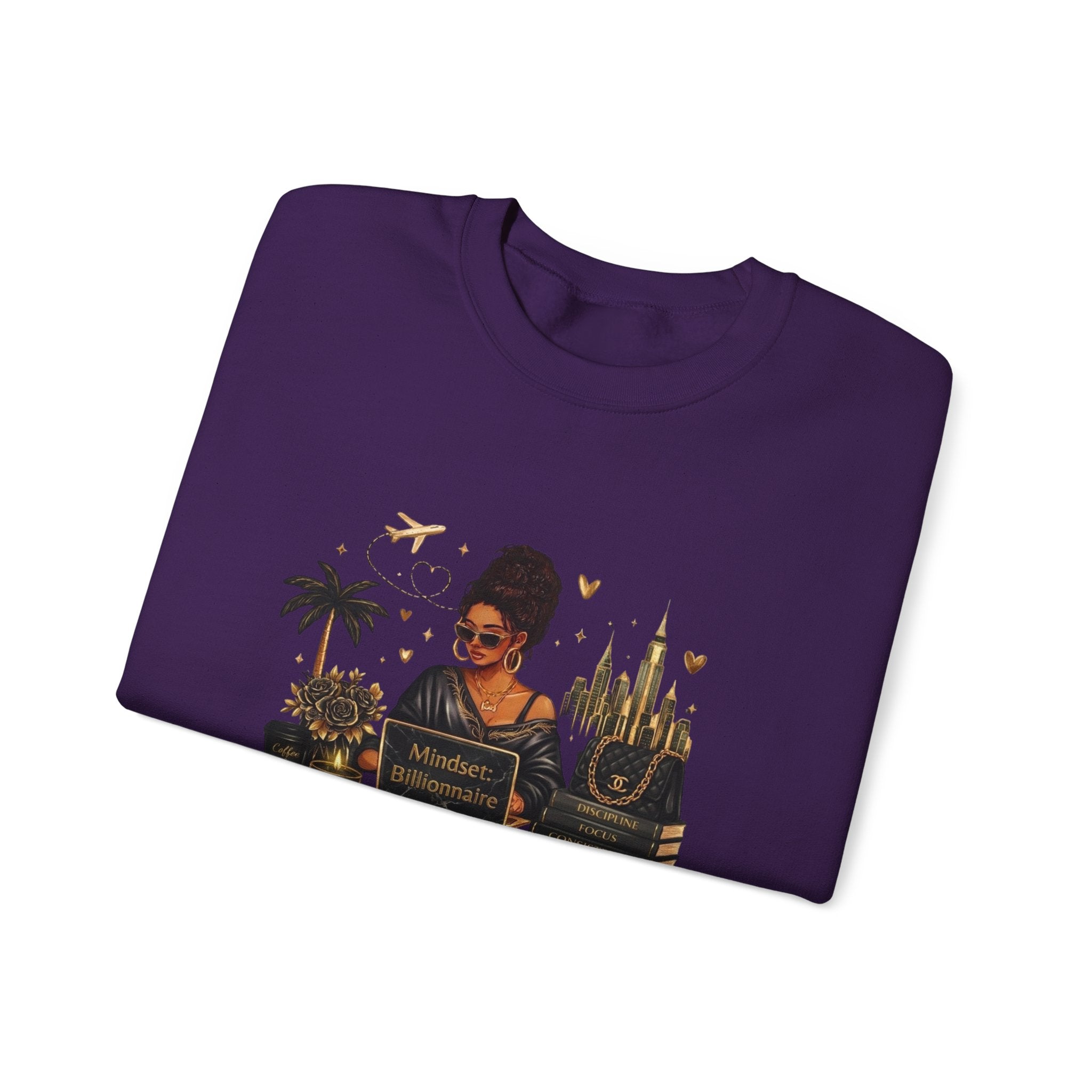 Mindset Billionaire Sweatshirt — Inspirational Cozy Crewneck for Women