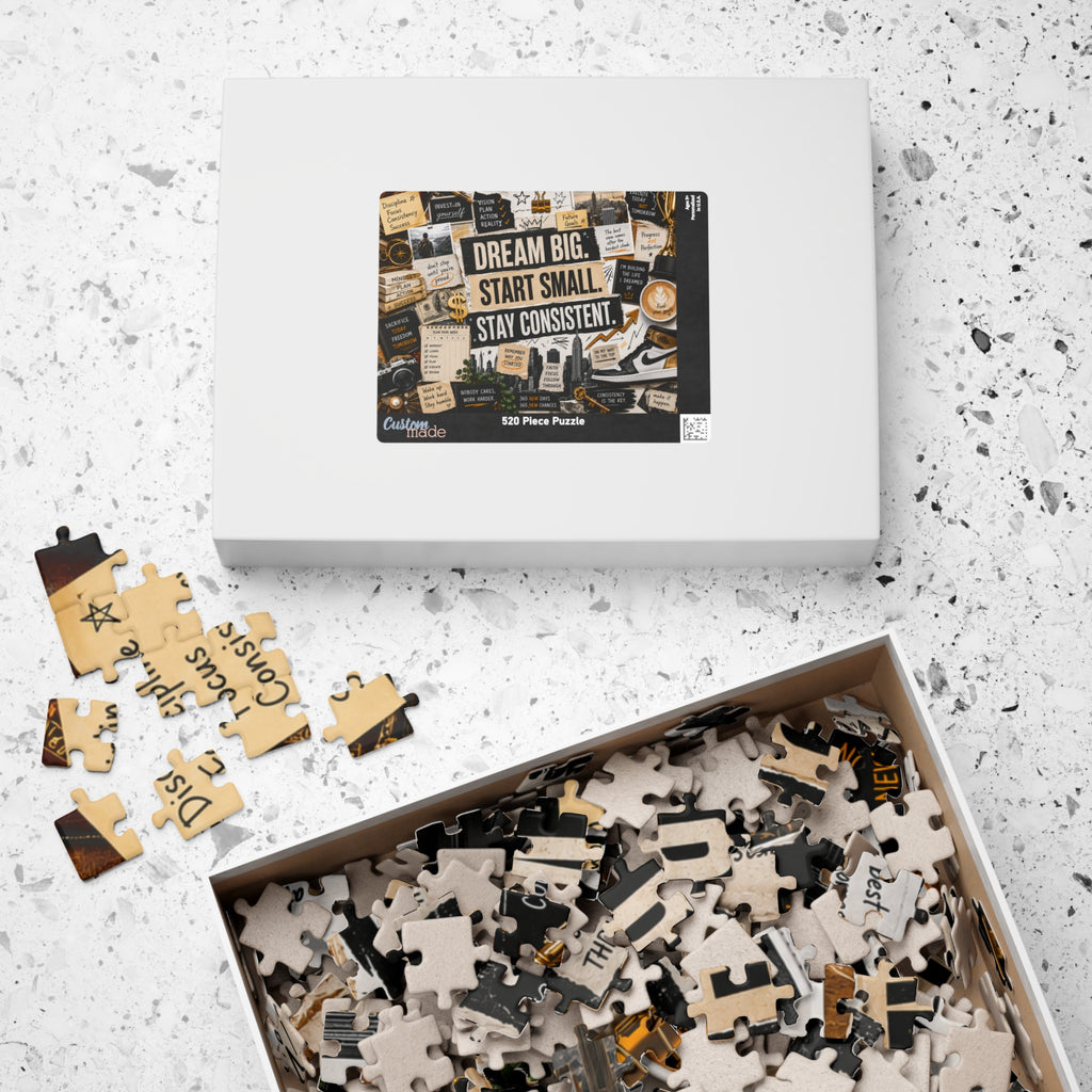 Inspirational 'Dream Big. Start Small. Stay Consistent.' Puzzle — Motivational 520/1014-Piece Jigsaw