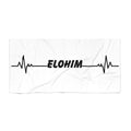 Elohim Heartbeat Beach Towel — Spiritual Script Design