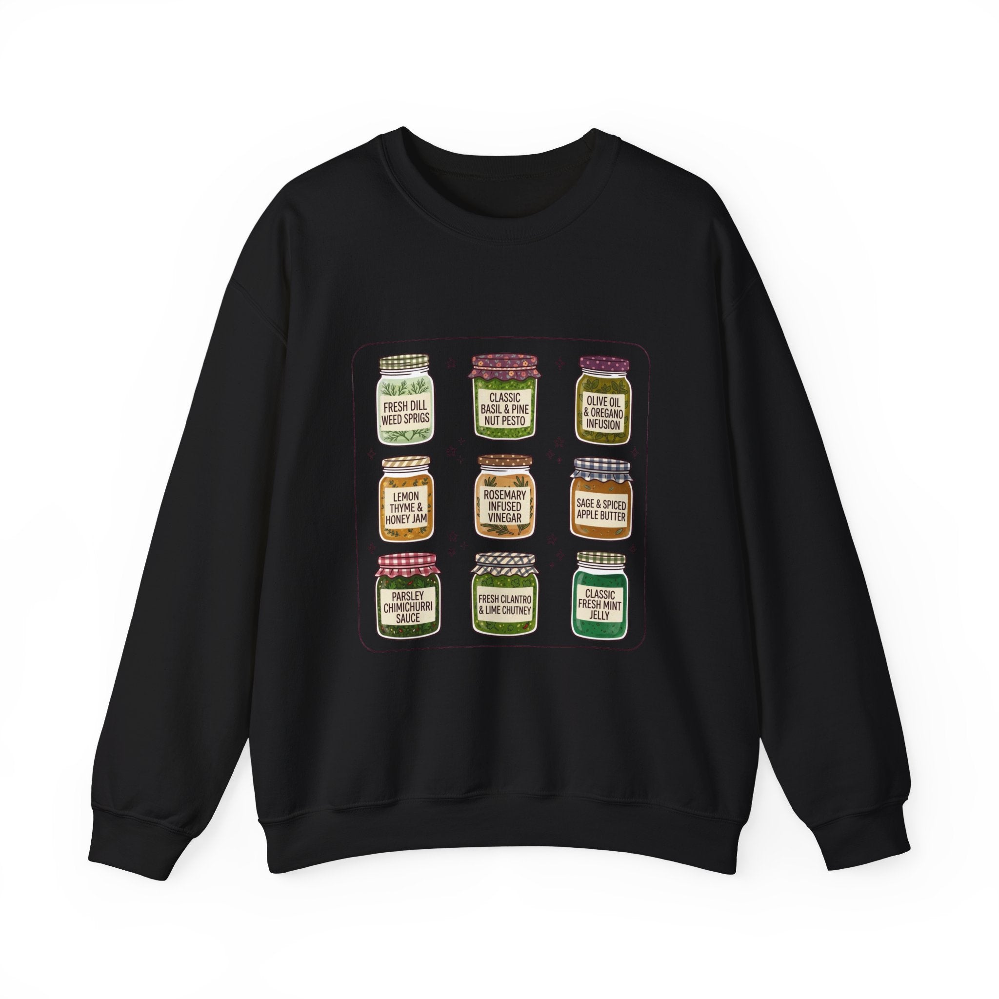 Vintage Jam Jar Illustration Sweatshirt | Retro Food Graphics, Hand-Drawn Diner Style
