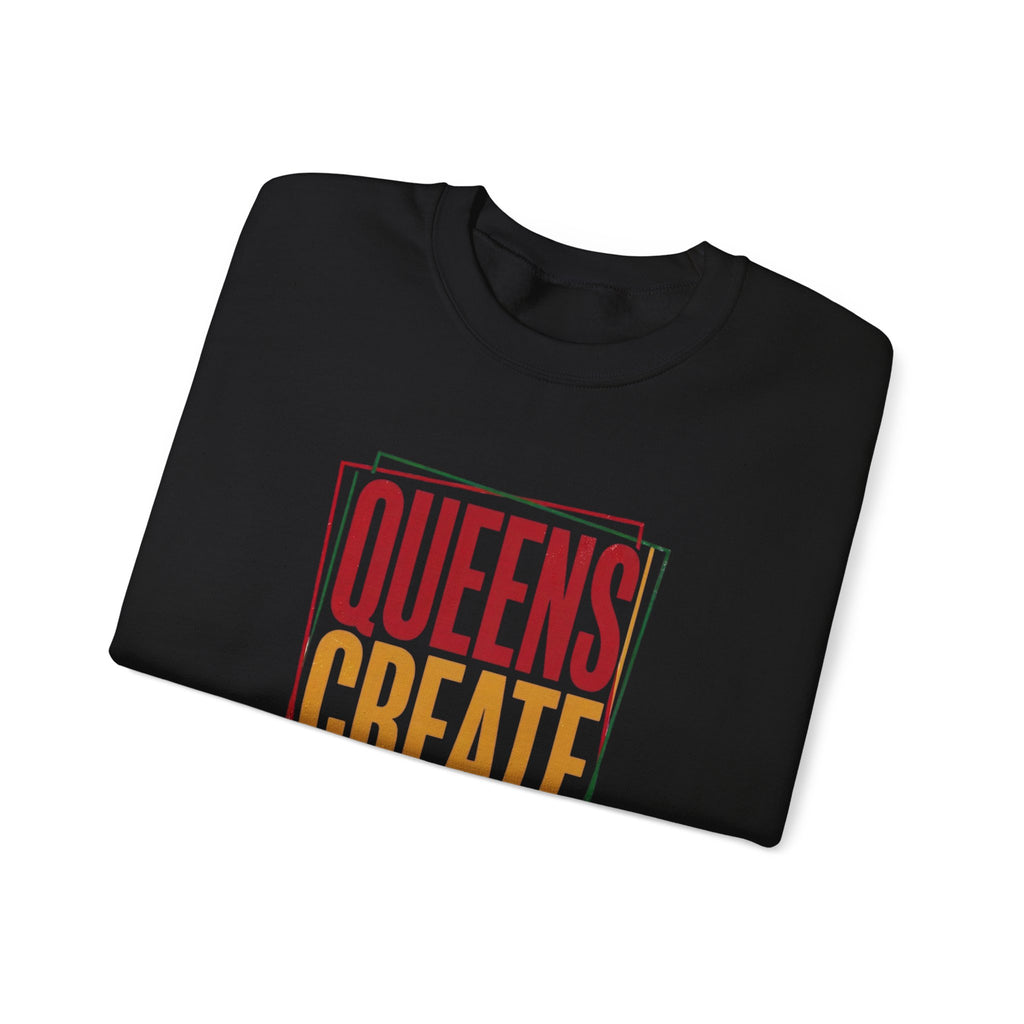 Queens Create Legacy Sweatshirt | Juneteenth Pan-African Colors, Black Pride 1865