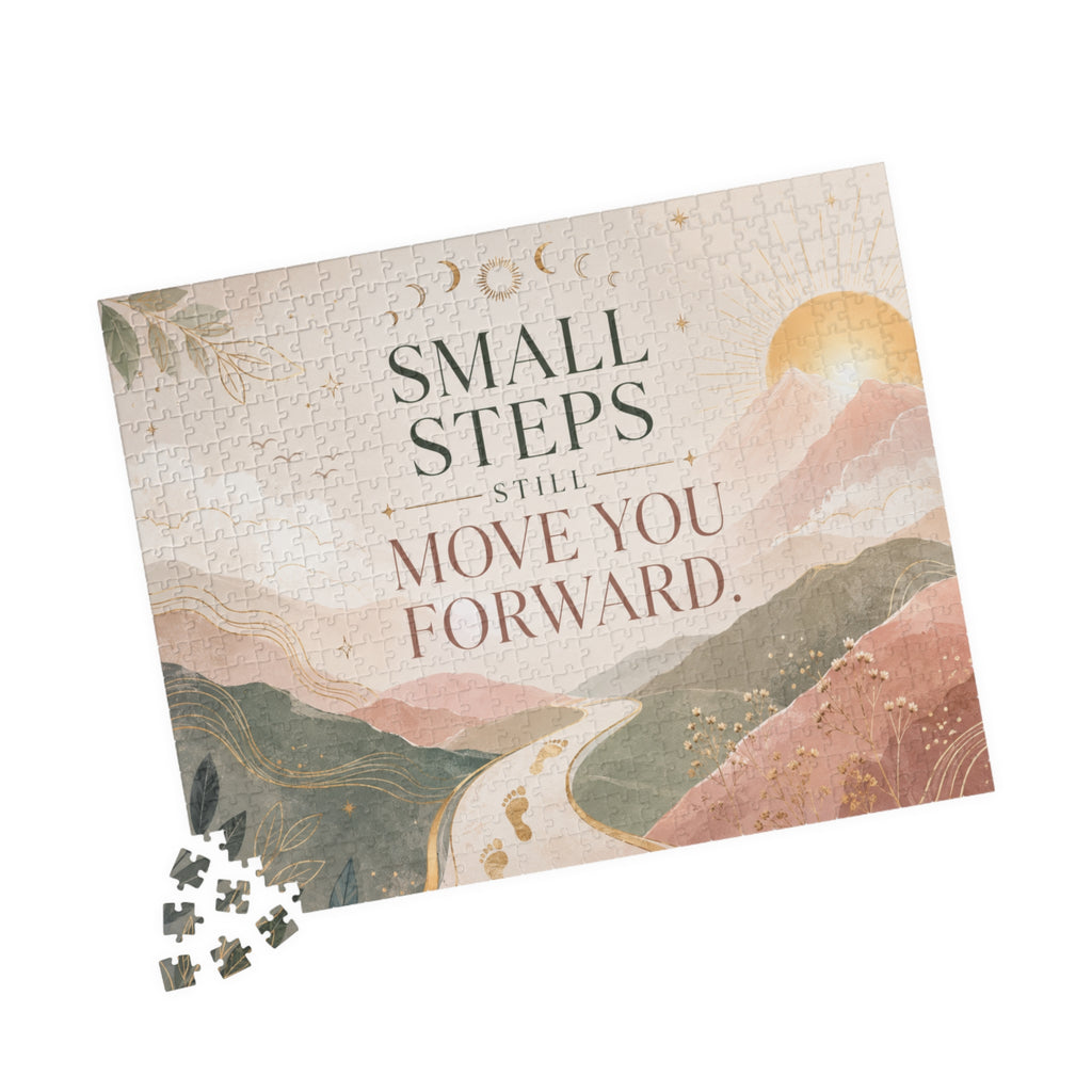 Motivational Puzzle — "Small Steps Still Moves You Forward" Inspirational Jigsaw (110–1014 pcs)