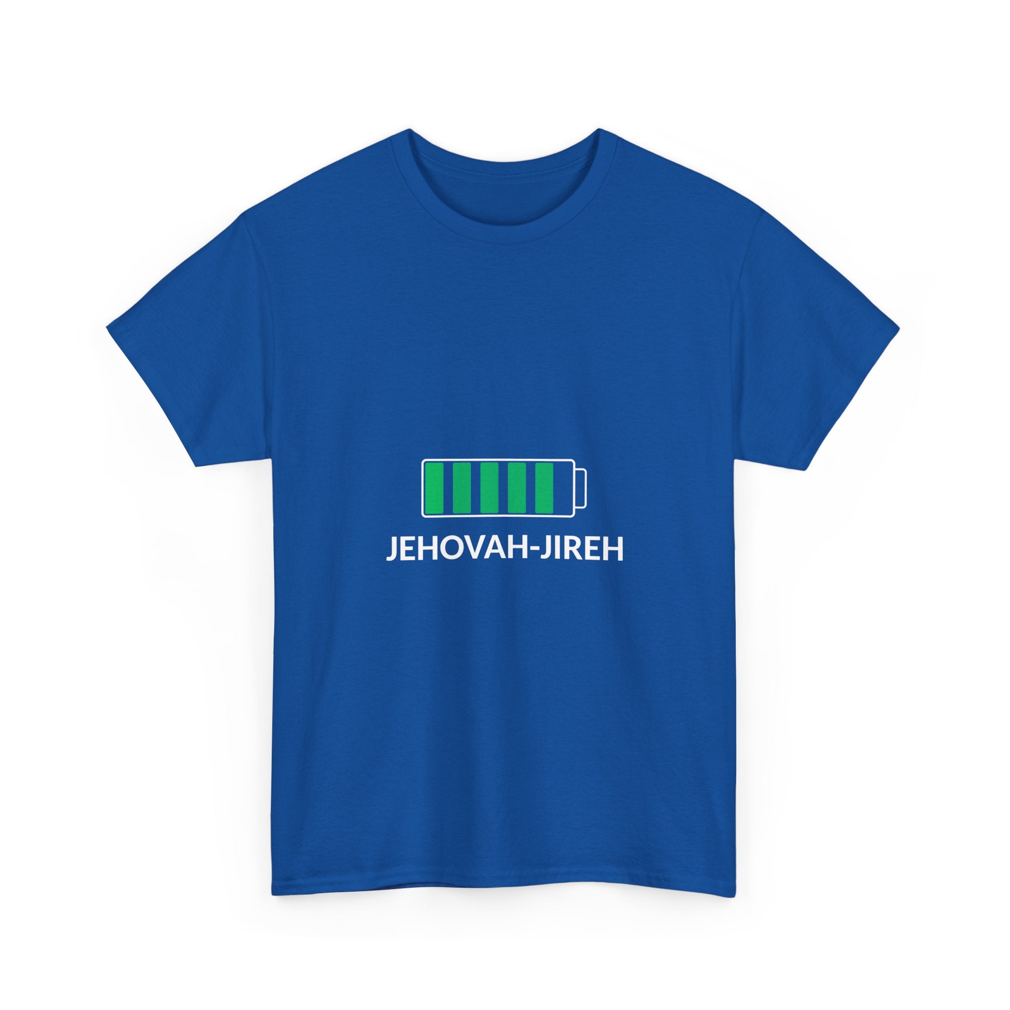Jehovah-Jireh Battery Graphic Tee — Christian Faith T-Shirt