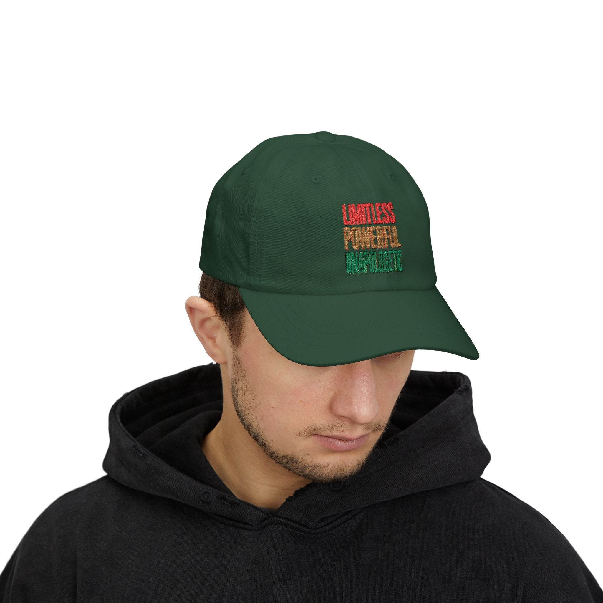 Dad Cap — "Limitless Powerful Unapologetic" Embroidered Inspirational Hat