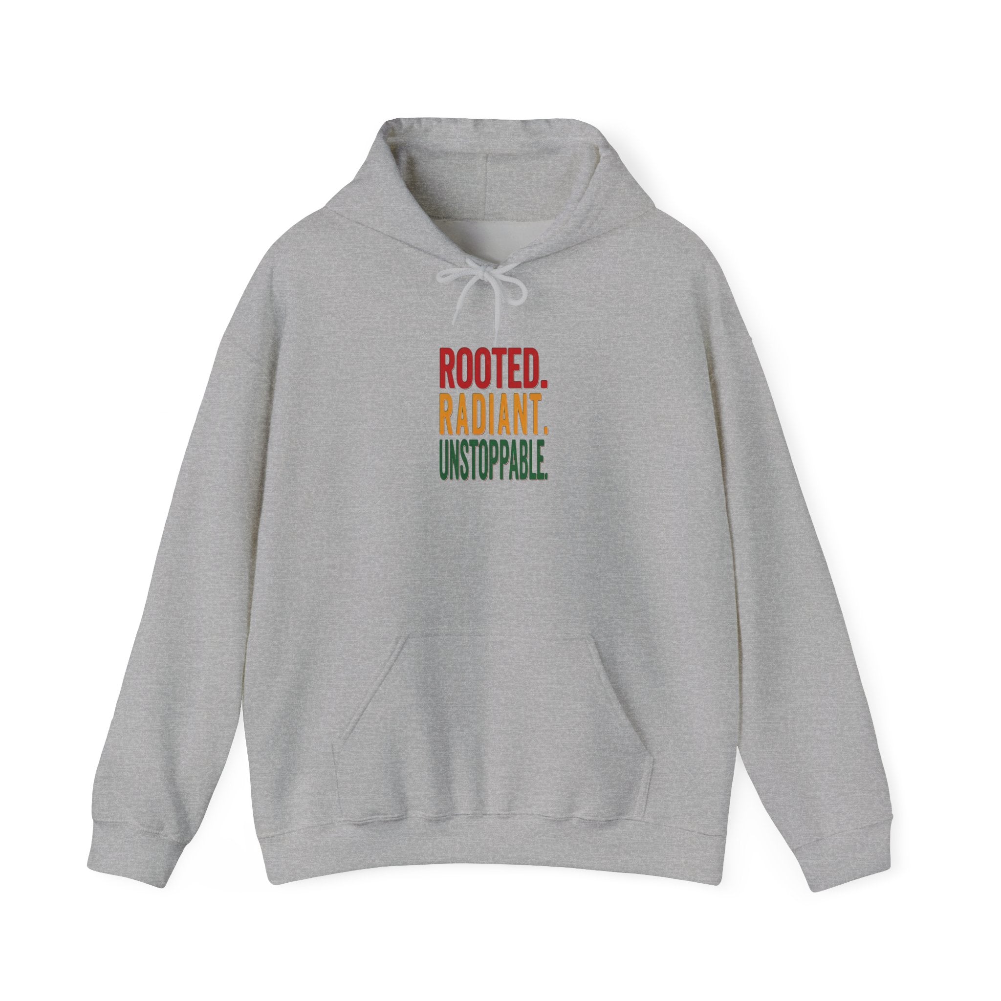 Rooted Radiant Unstoppable Hoodie | Juneteenth, Pan-African Colors