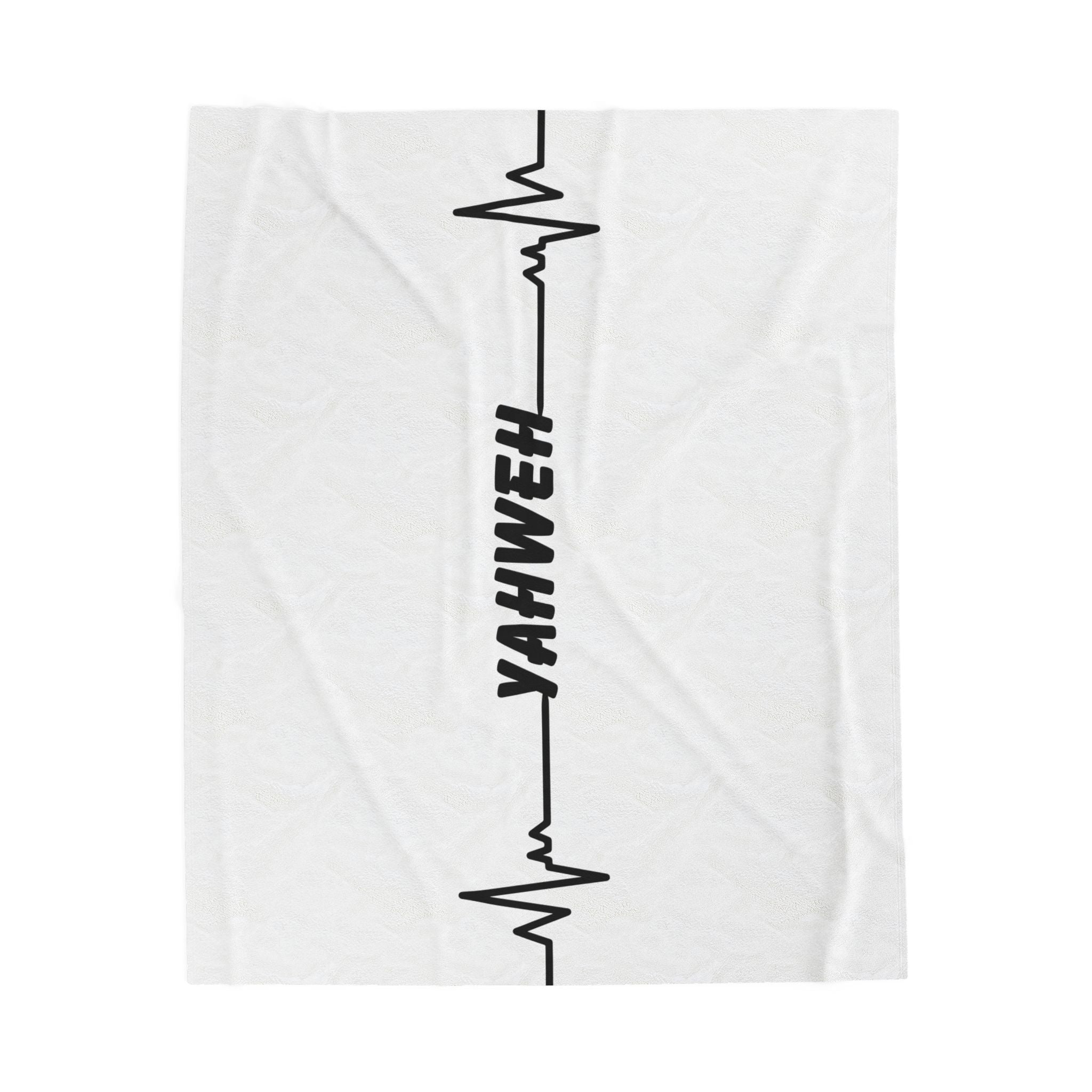 Yahweh Heartbeat Velveteen Plush Blanket — Religious Scripture Comfort Throw