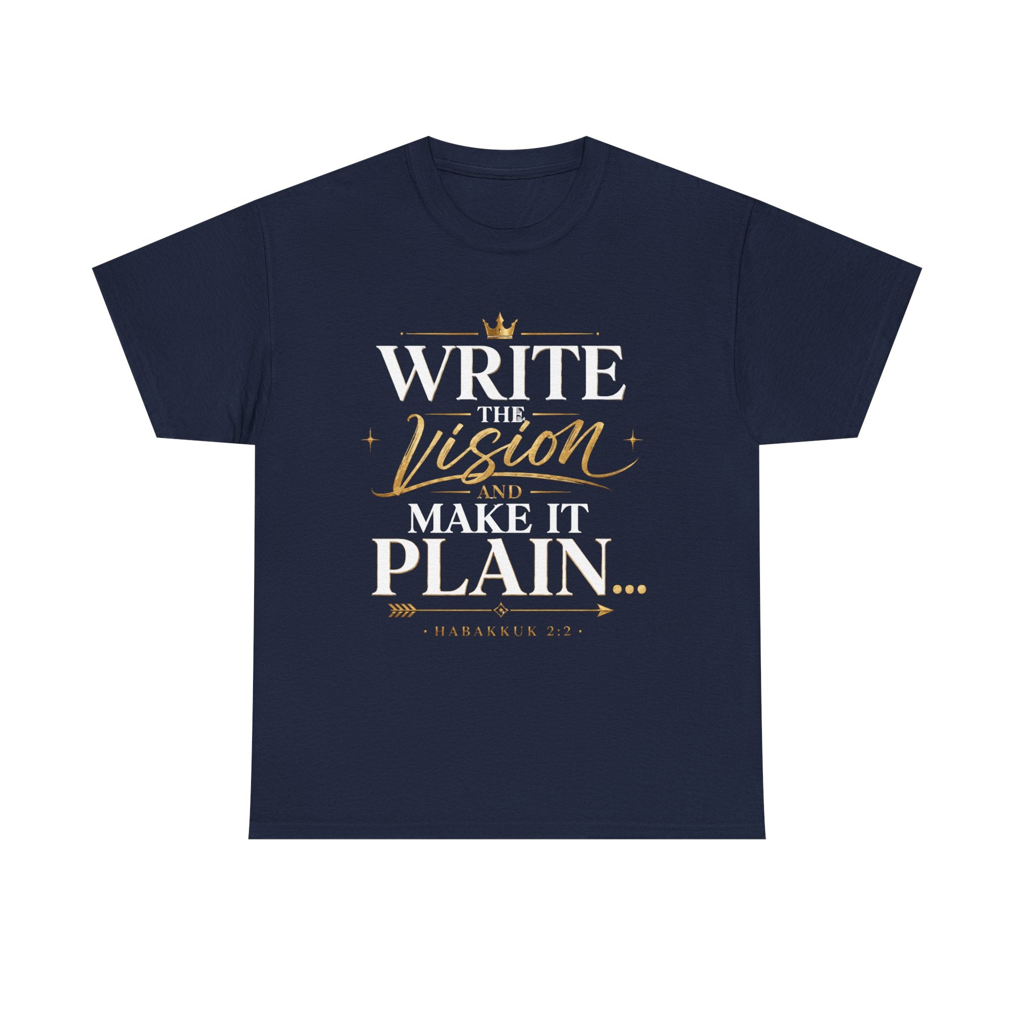 Write The Vision Plain T-Shirt — Hustle, Hardwork & Entrepreneur Gift