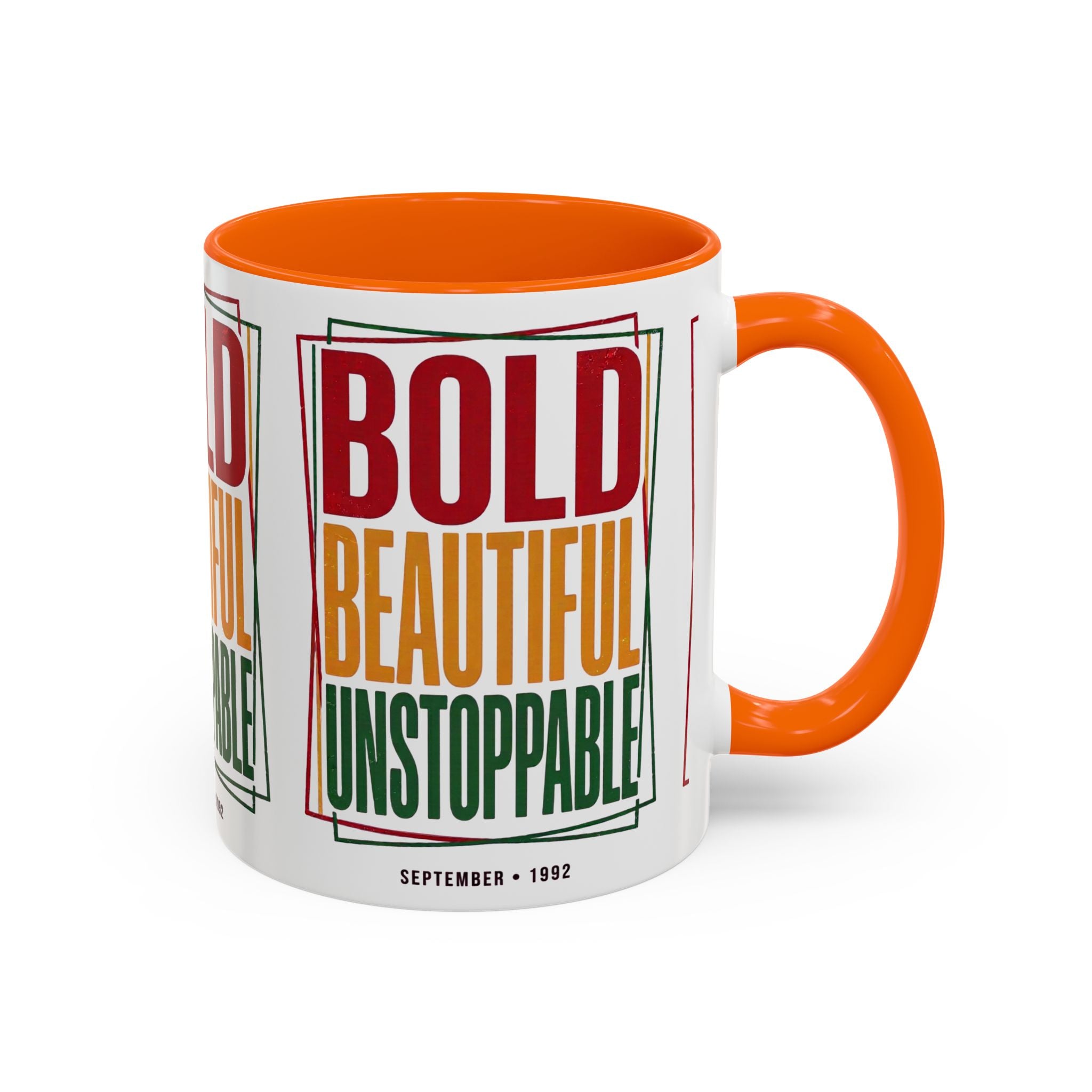 Bold Beautiful Unstoppable Accent Coffee Mug — Motivational Inspirational Gift (11/15oz)