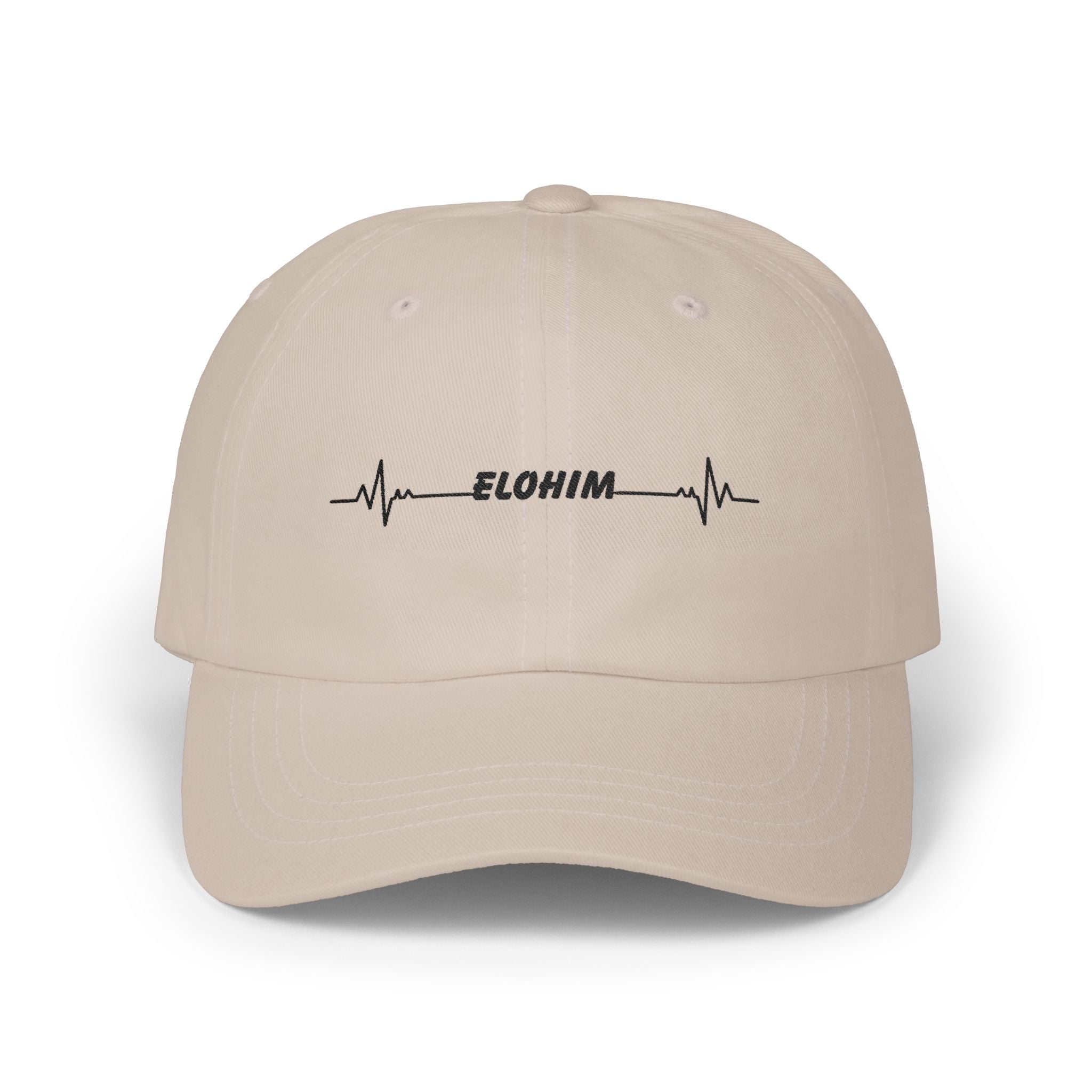 Elohim Heartbeat Dad Cap — Embroidered Spiritual Baseball Hat
