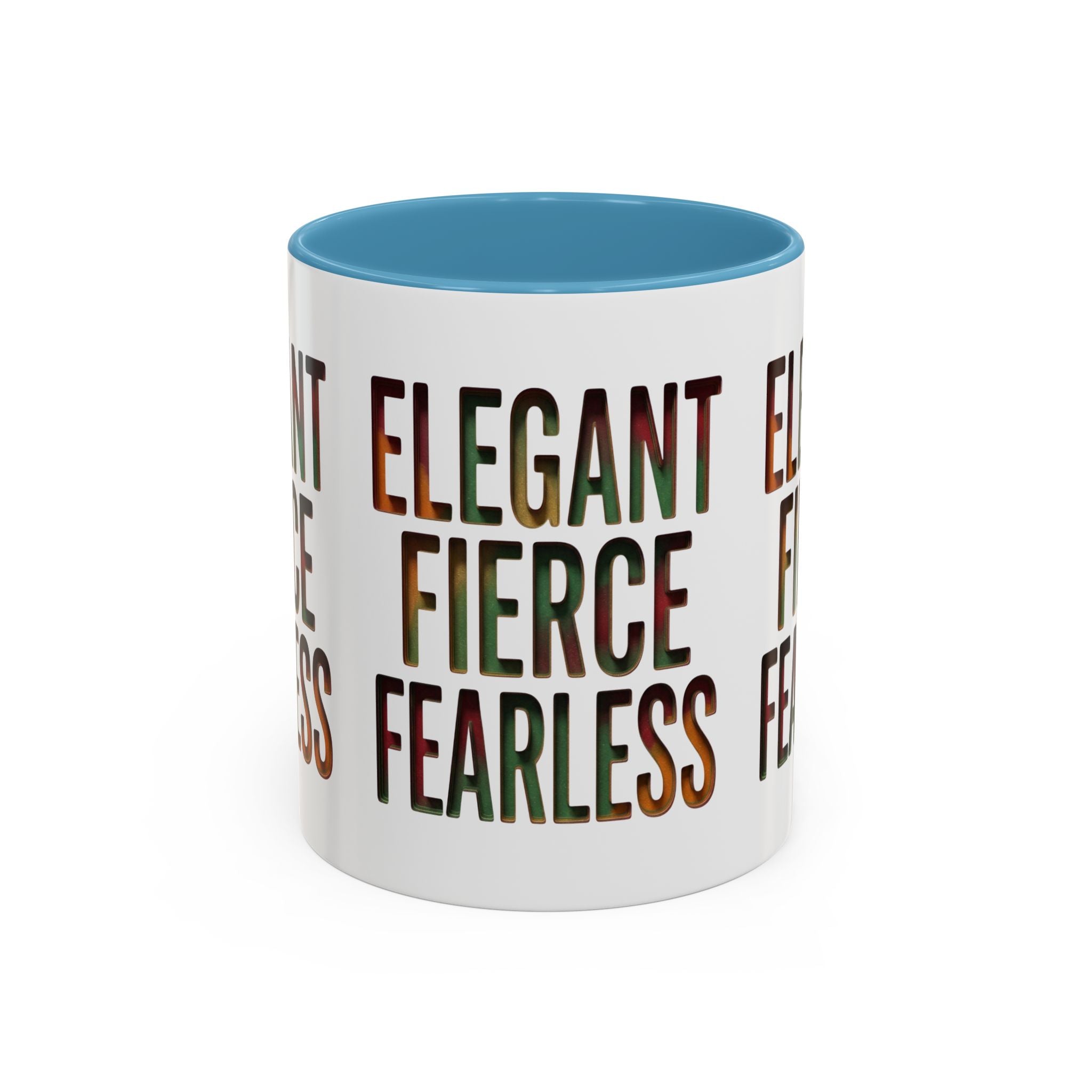 Elegant Fierce Fearless Coffee Mug — Inspirational Accent Mug (11/15oz)