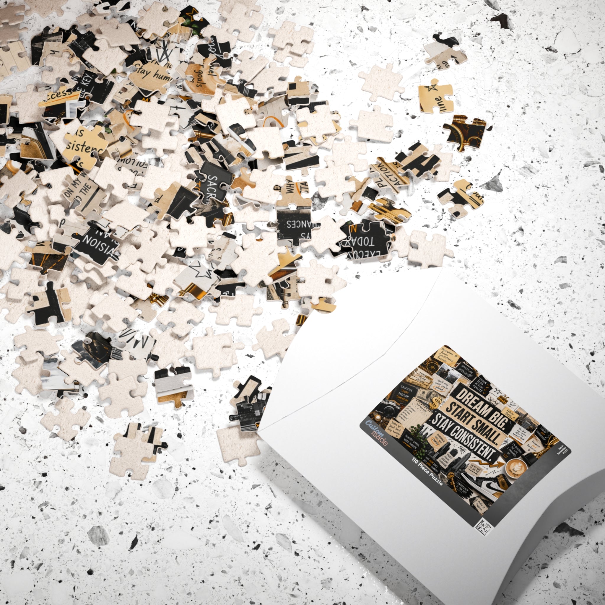 Inspirational 'Dream Big. Start Small. Stay Consistent.' Puzzle — Motivational 520/1014-Piece Jigsaw