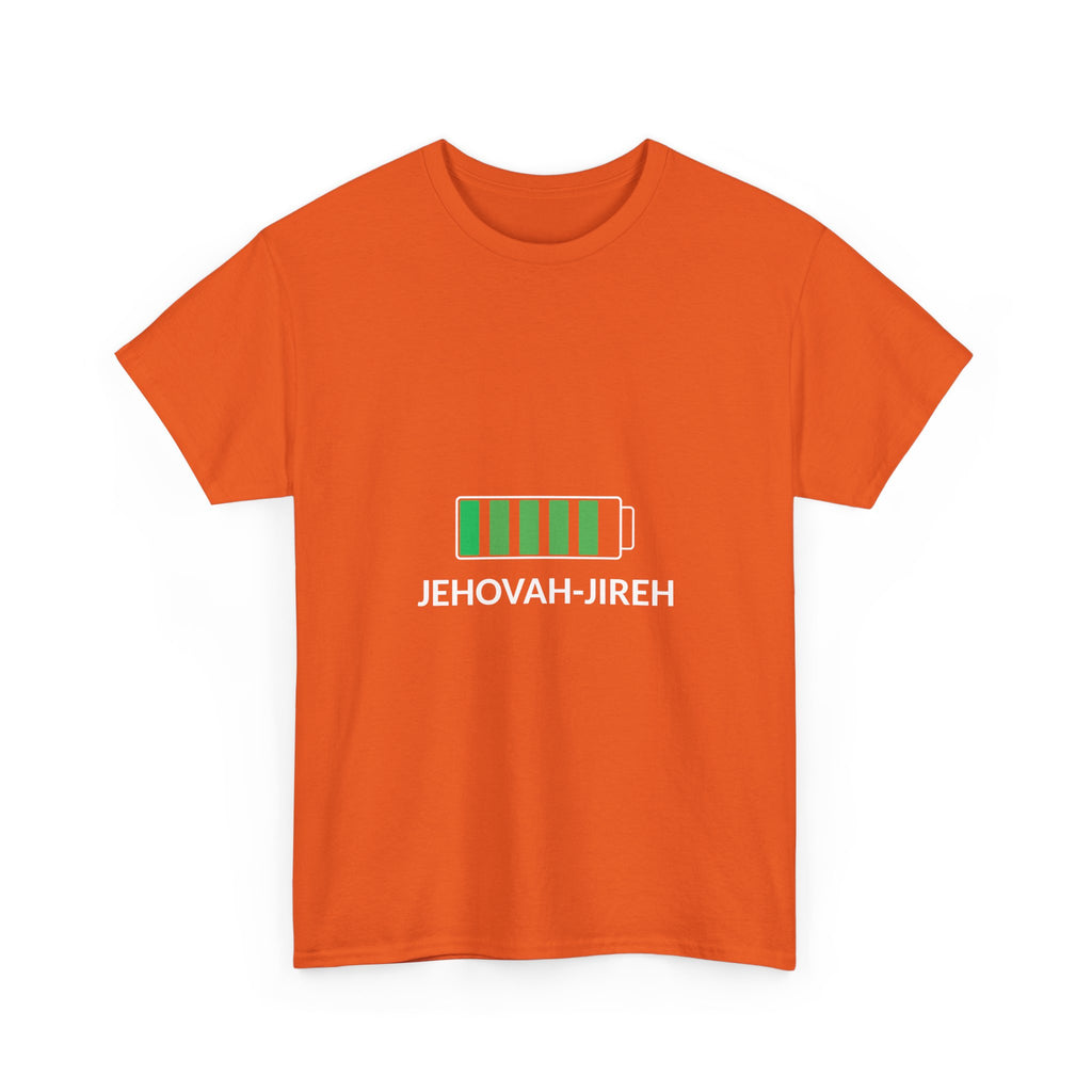 Jehovah-Jireh Battery Graphic Tee — Christian Faith T-Shirt