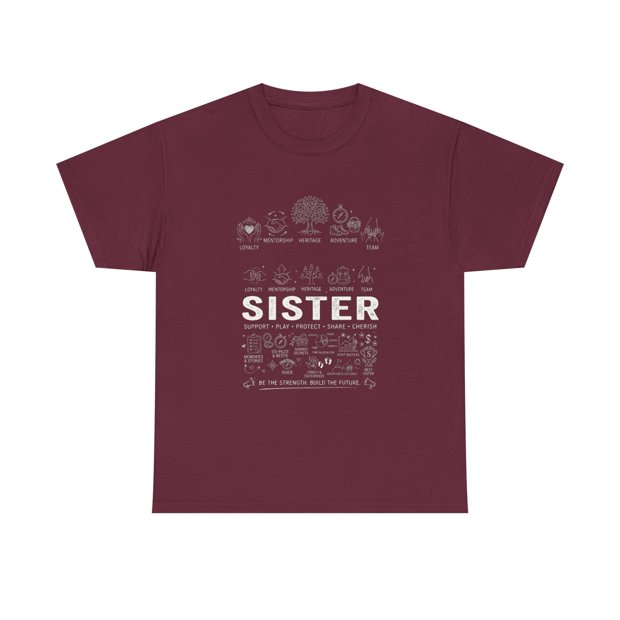 Sister Doodle T-Shirt — Cute Hand-Drawn Sister Gift Tee for Weddings & Birthdays
