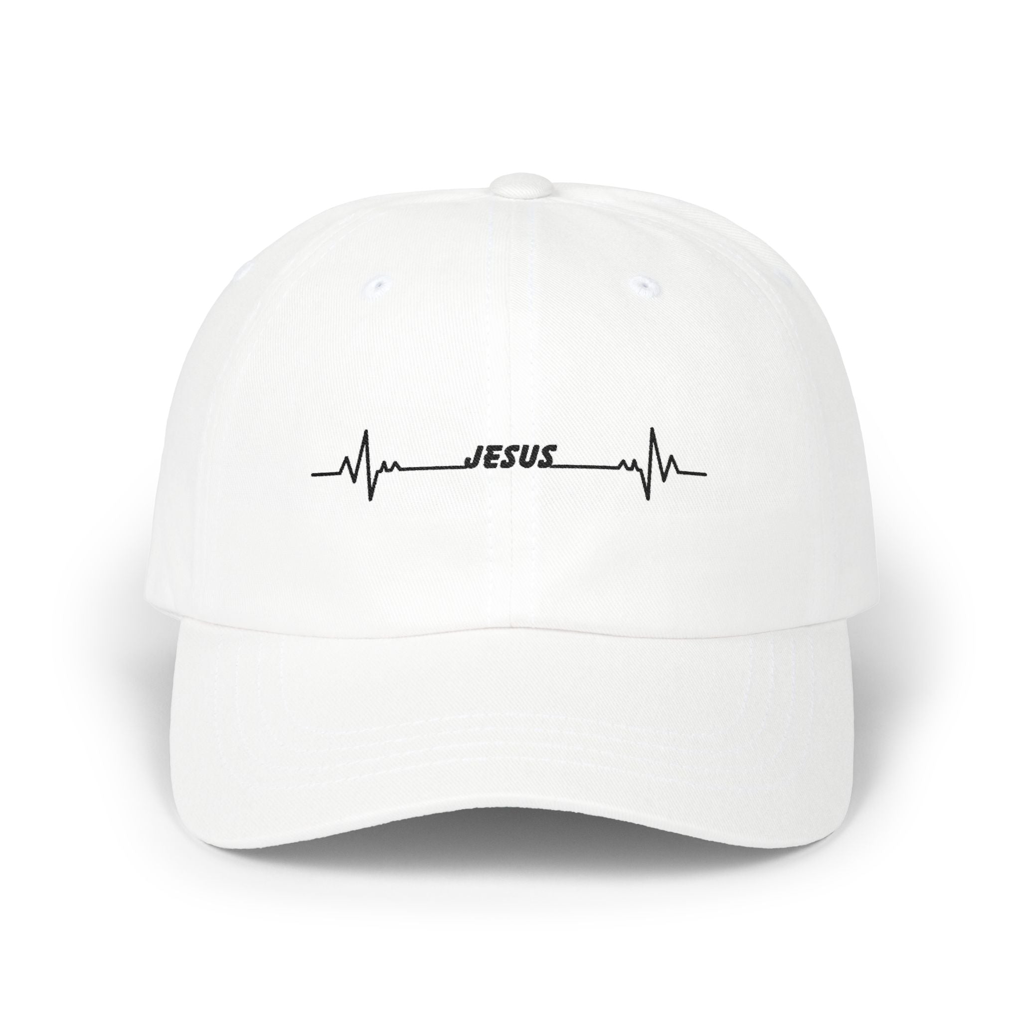 Jesus Heartbeat Dad Cap – Christian Embroidered Baseball Hat
