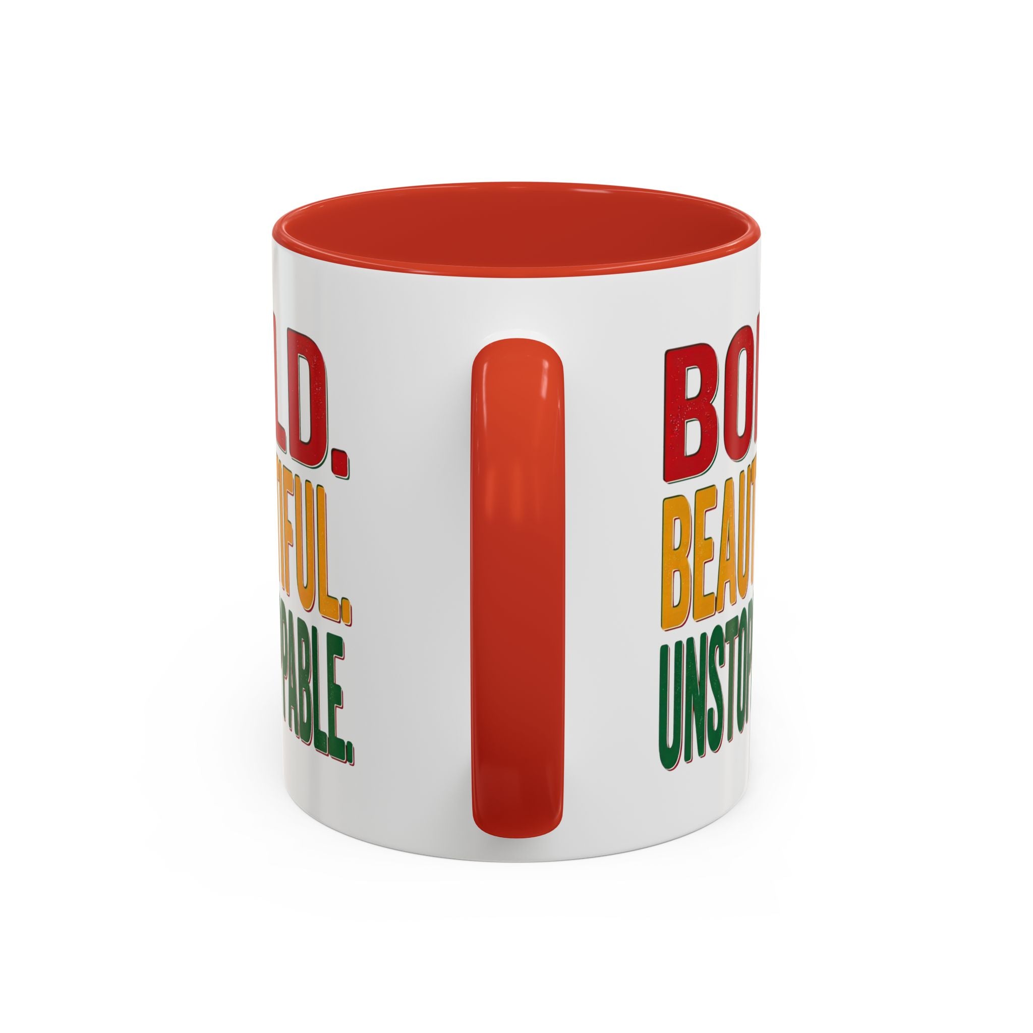 Bold Beautiful Unstoppable Accent Coffee Mug — Inspirational 11/15oz Gift