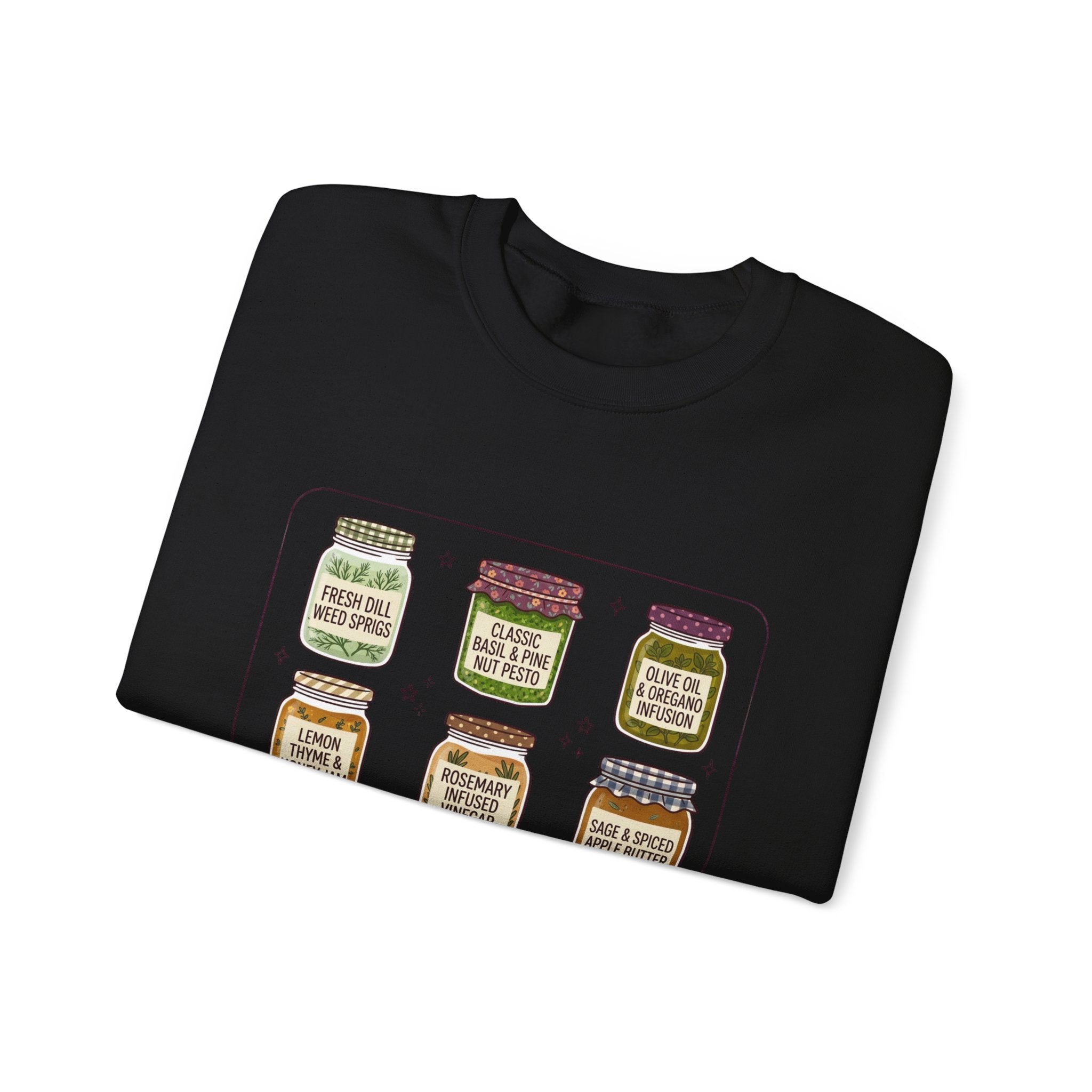 Vintage Jam Jar Illustration Sweatshirt | Retro Food Graphics, Hand-Drawn Diner Style
