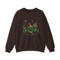 Crewneck Sweatshirt — Mindset Billionaire Graphic (Women Empowerment, Green Luxe)