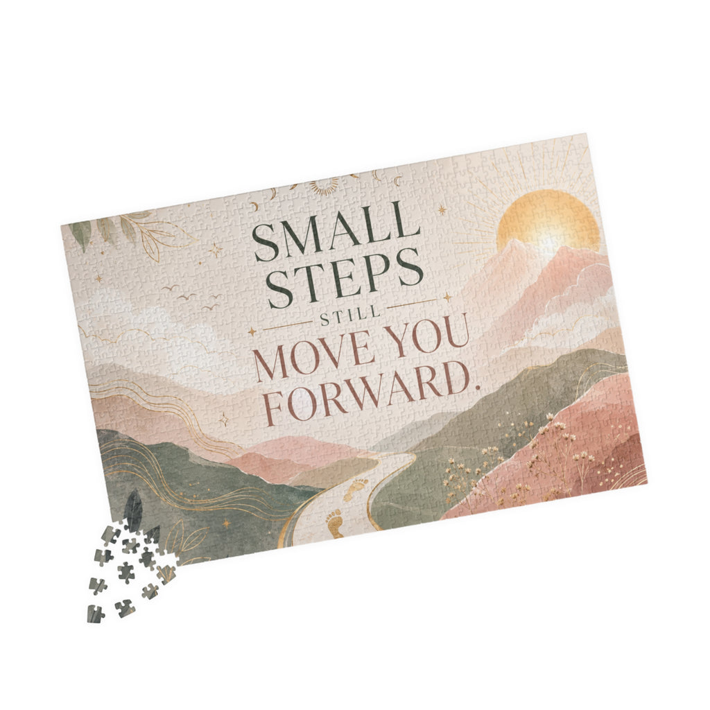 Motivational Puzzle — "Small Steps Still Moves You Forward" Inspirational Jigsaw (110–1014 pcs)