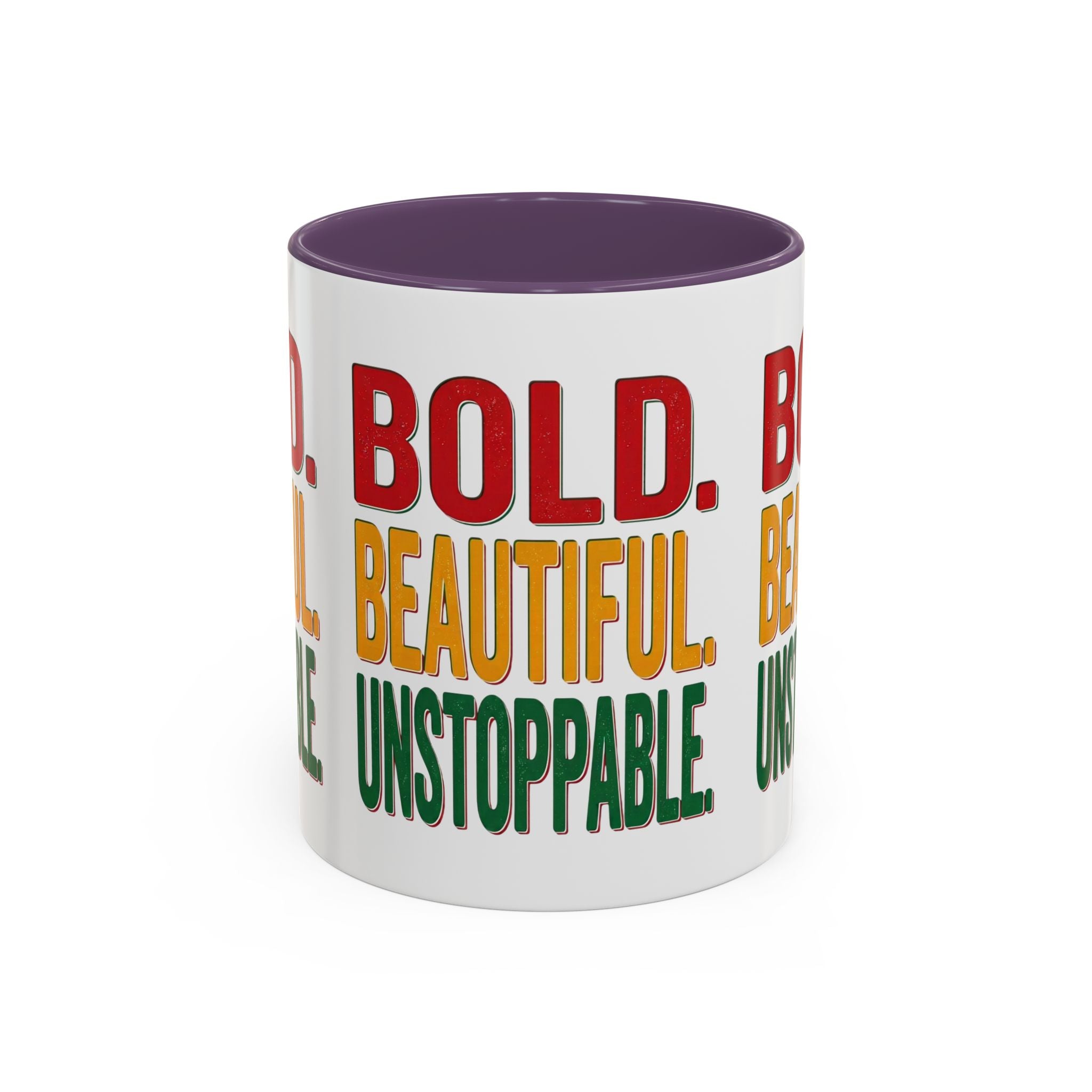 Bold Beautiful Unstoppable Accent Coffee Mug — Inspirational 11/15oz Gift