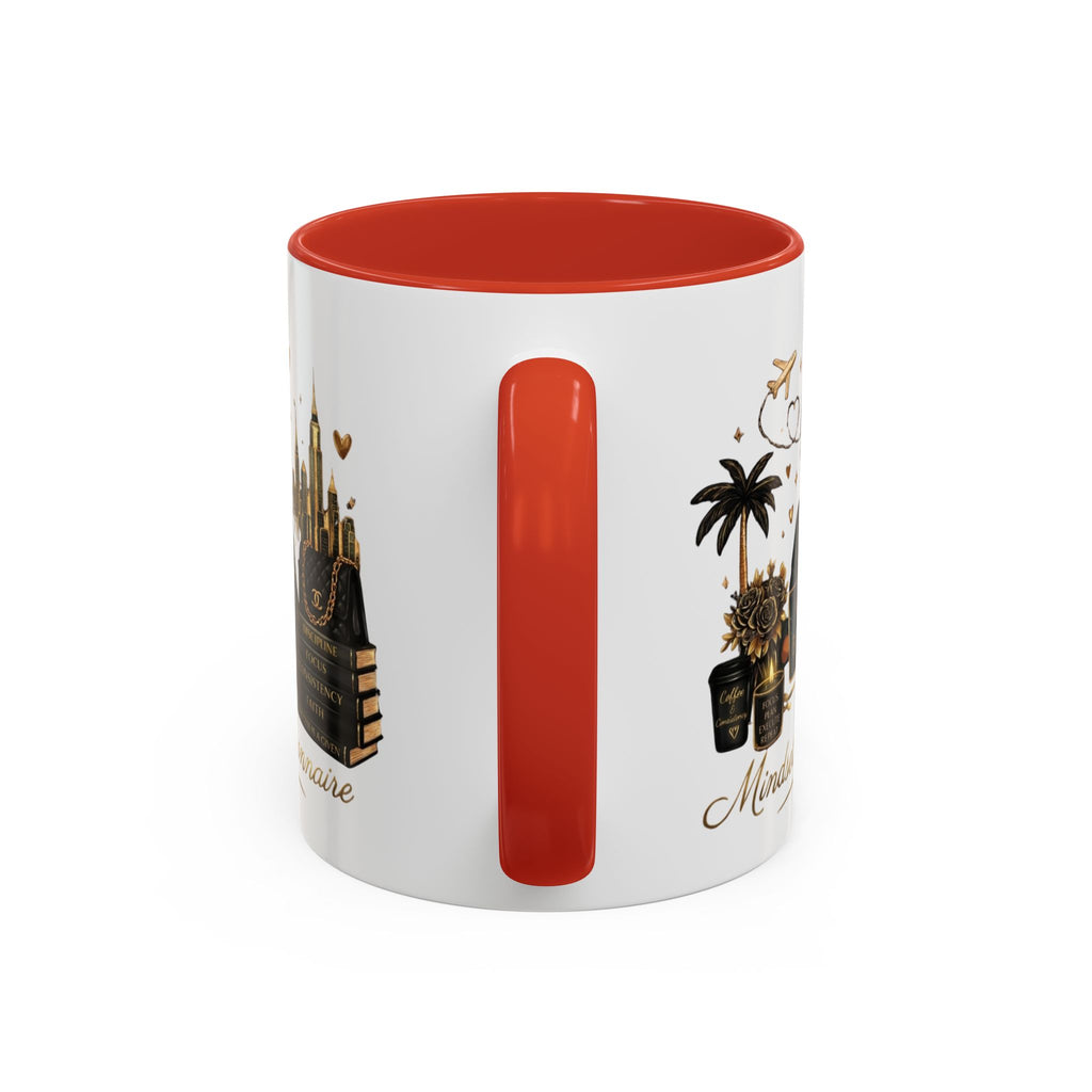 Mindset: Billionaire Accent Coffee Mug — Inspirational Black Woman Design (11/15 oz)