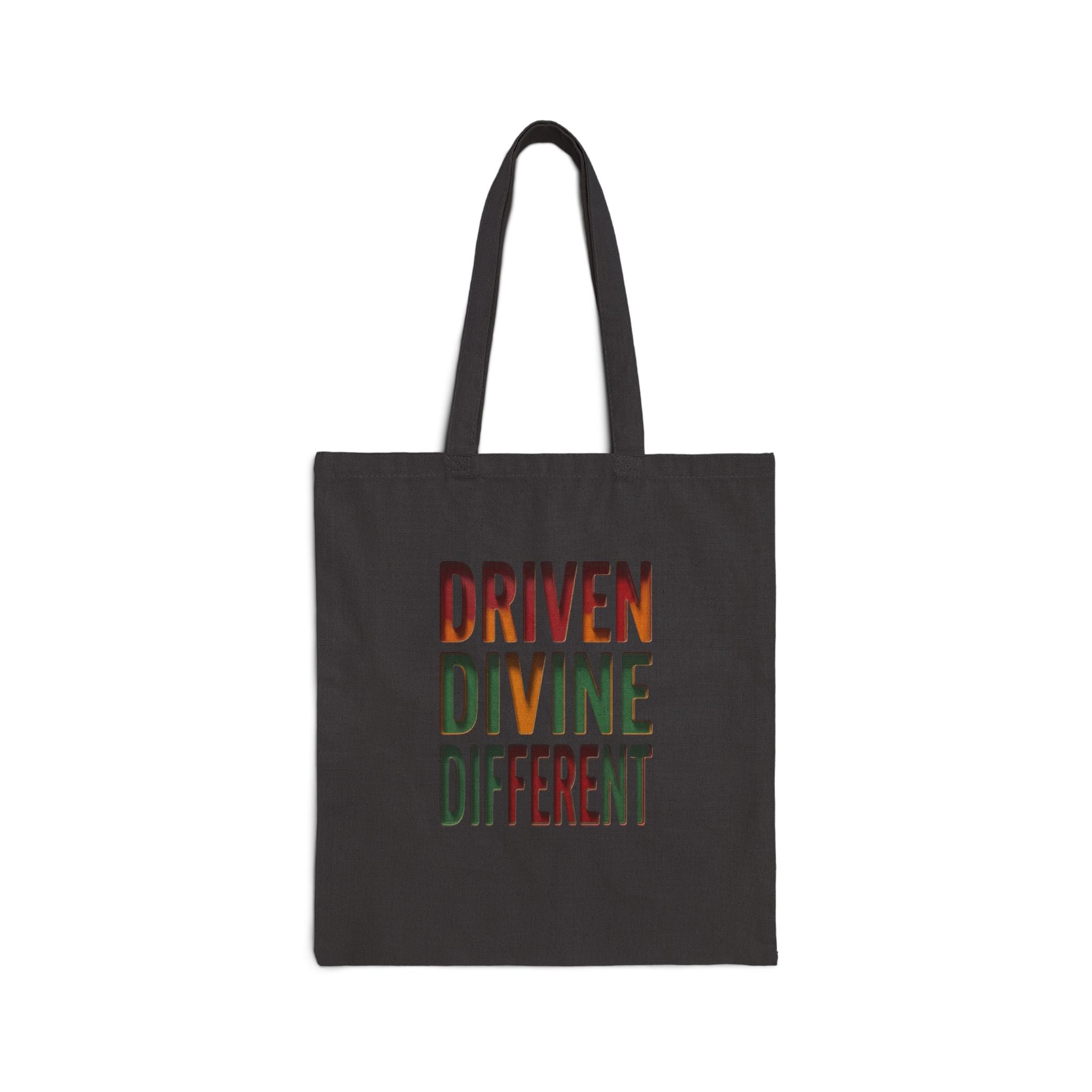 Driven Divine Different Tote | Juneteenth Pan-African Typography, 1865 Freedom