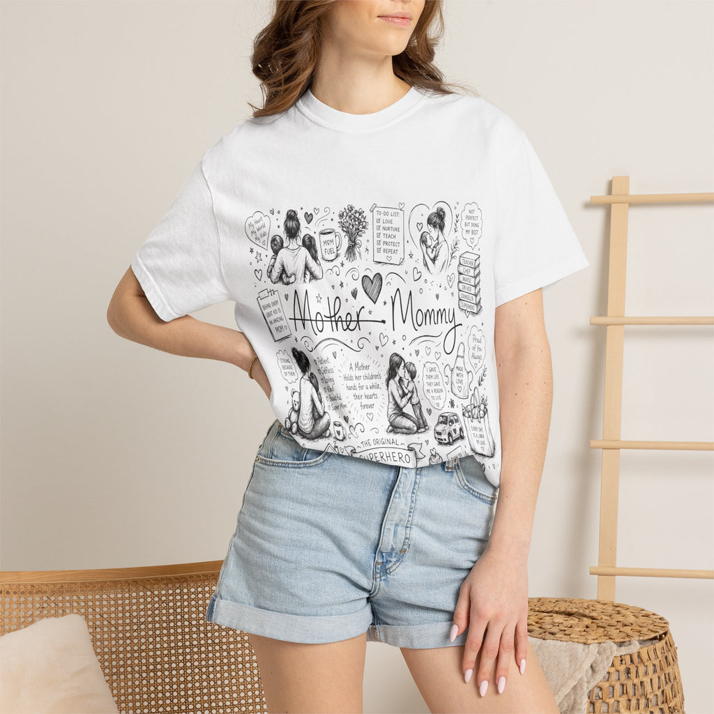 Mother's Day Doodle Gift T-Shirt — Appreciation Present for Mom