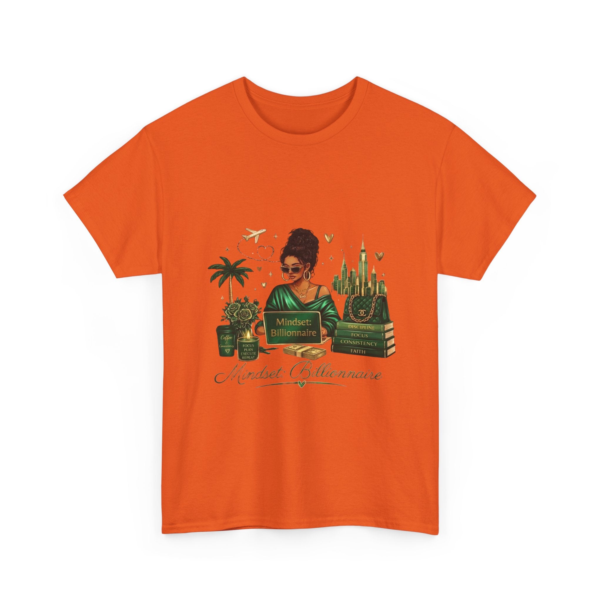 T-Shirt — Mindset Billionaire Graphic Tee (Empowerment, Travel & Success Design)