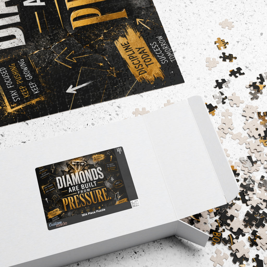 Diamonds Are Built From Pressure — Motivational Puzzle (520–1014 pcs)