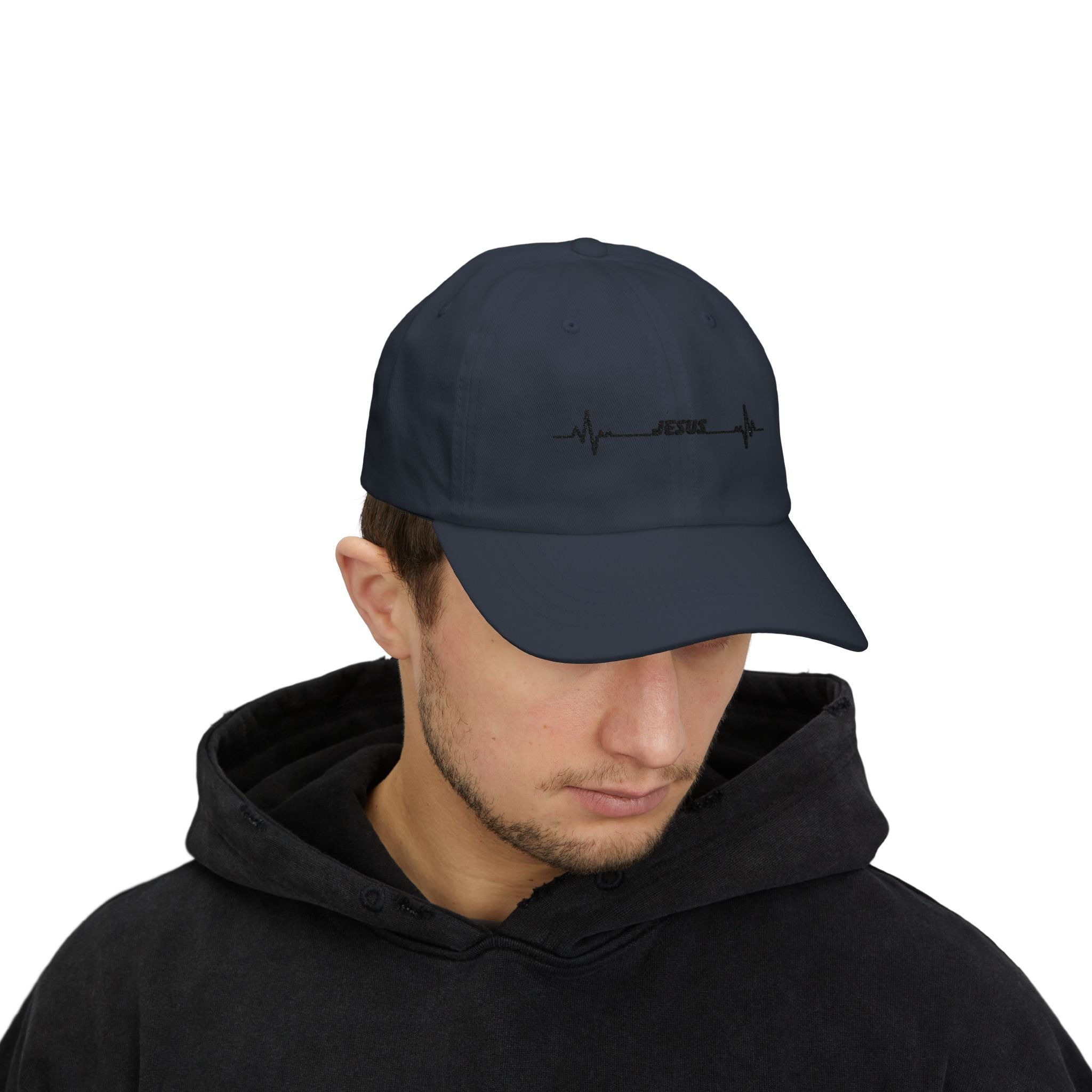 Jesus Heartbeat Dad Cap – Christian Embroidered Baseball Hat