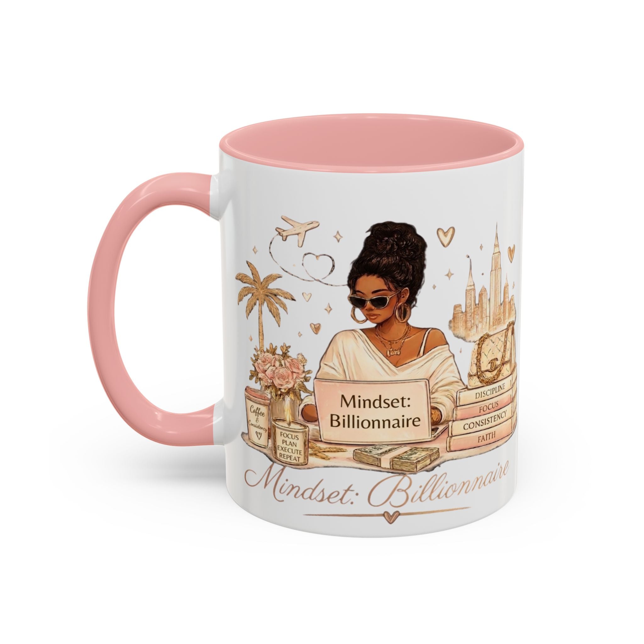 Mindset: Billionaire Accent Coffee Mug — Inspirational Luxury Travel Design (11/15 oz)