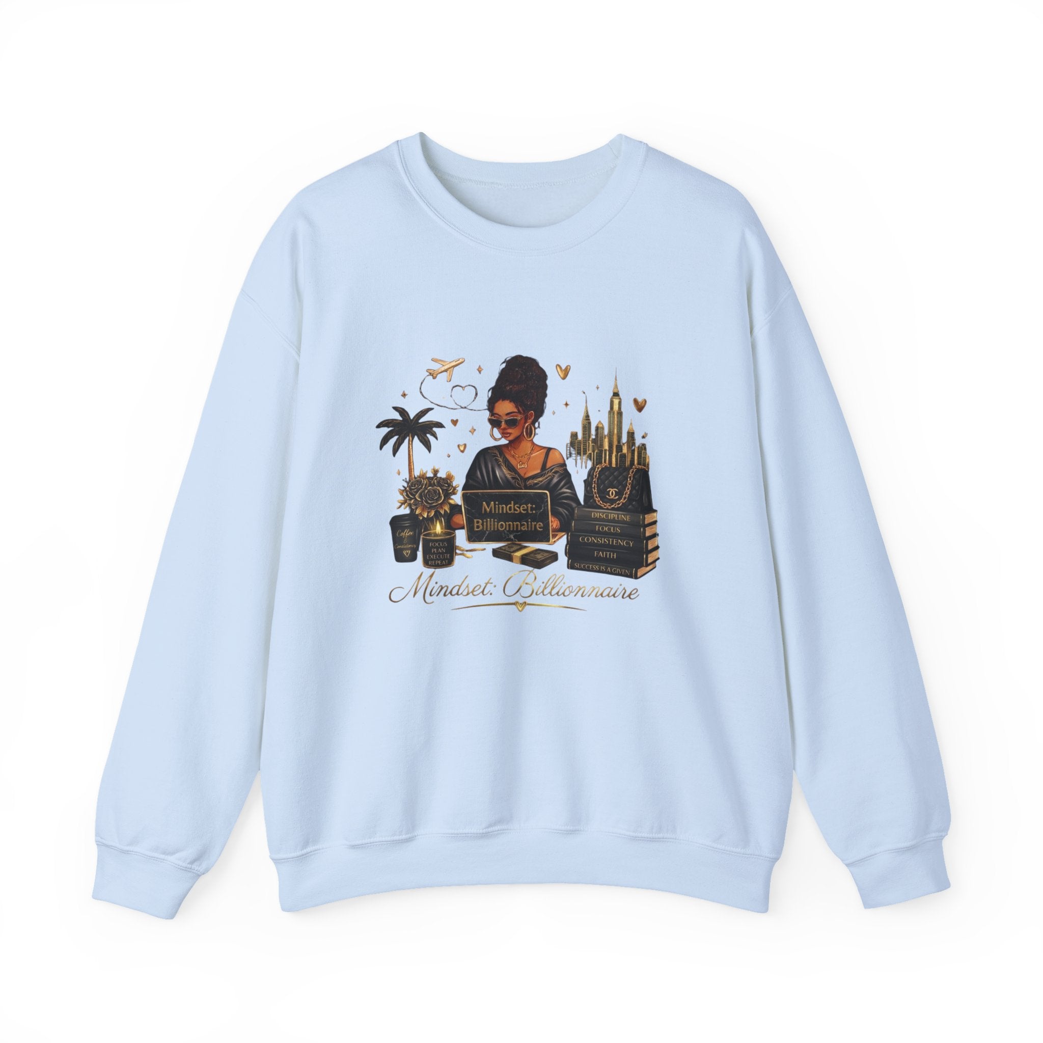 Mindset Billionaire Sweatshirt — Inspirational Cozy Crewneck for Women