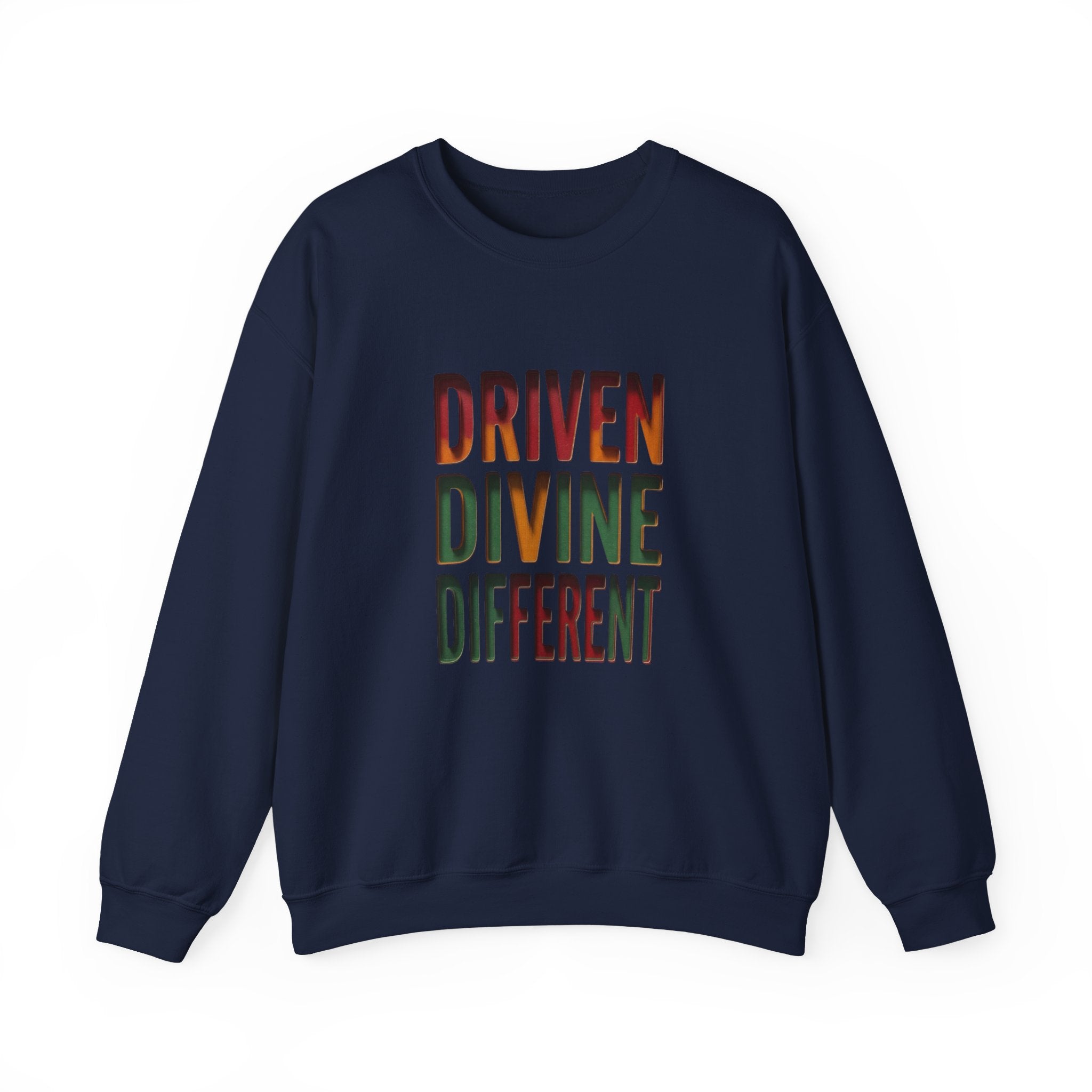Driven Divine Different Sweatshirt | Juneteenth Pan-African Colors, Freedom Message