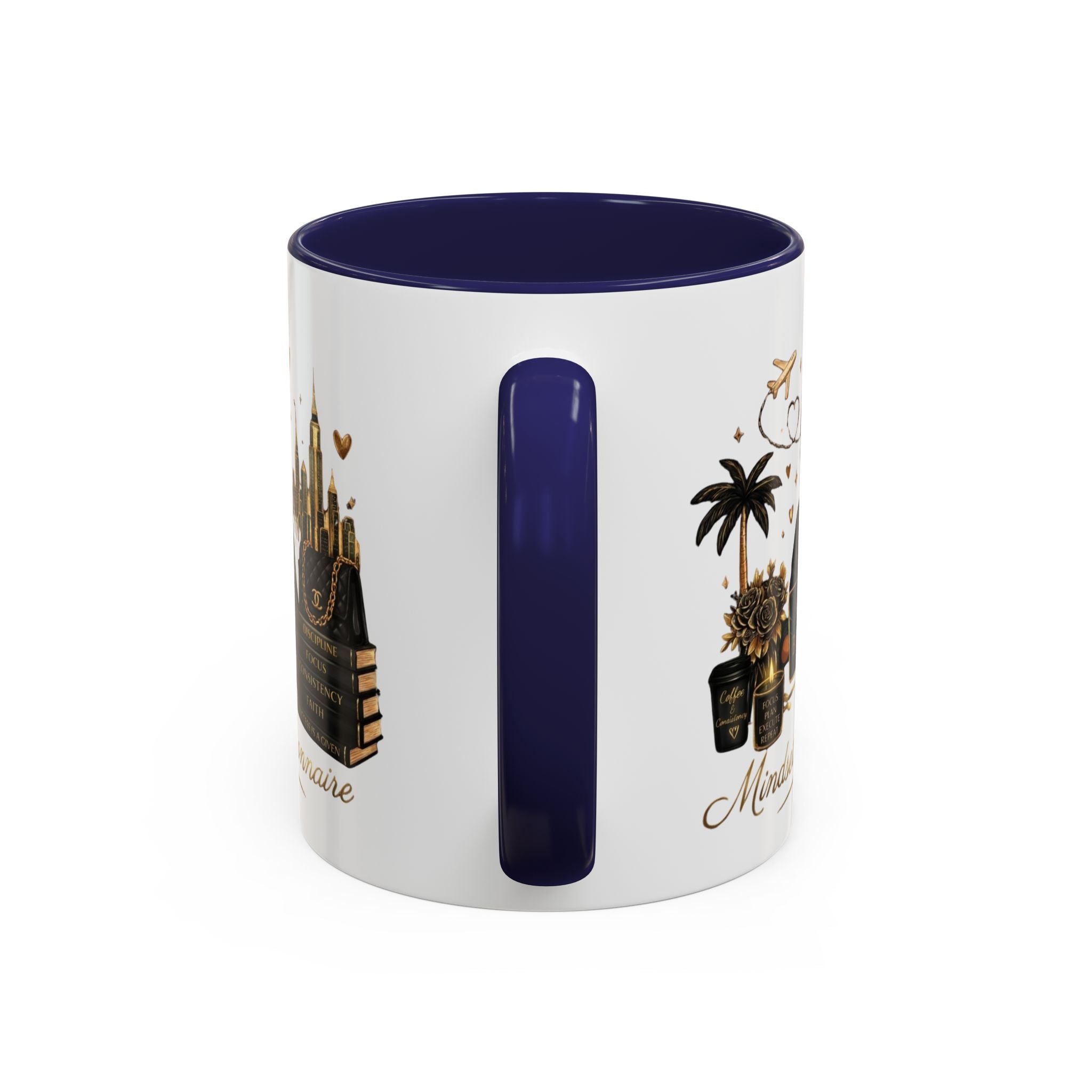 Mindset: Billionaire Accent Coffee Mug — Inspirational Black Woman Design (11/15 oz)