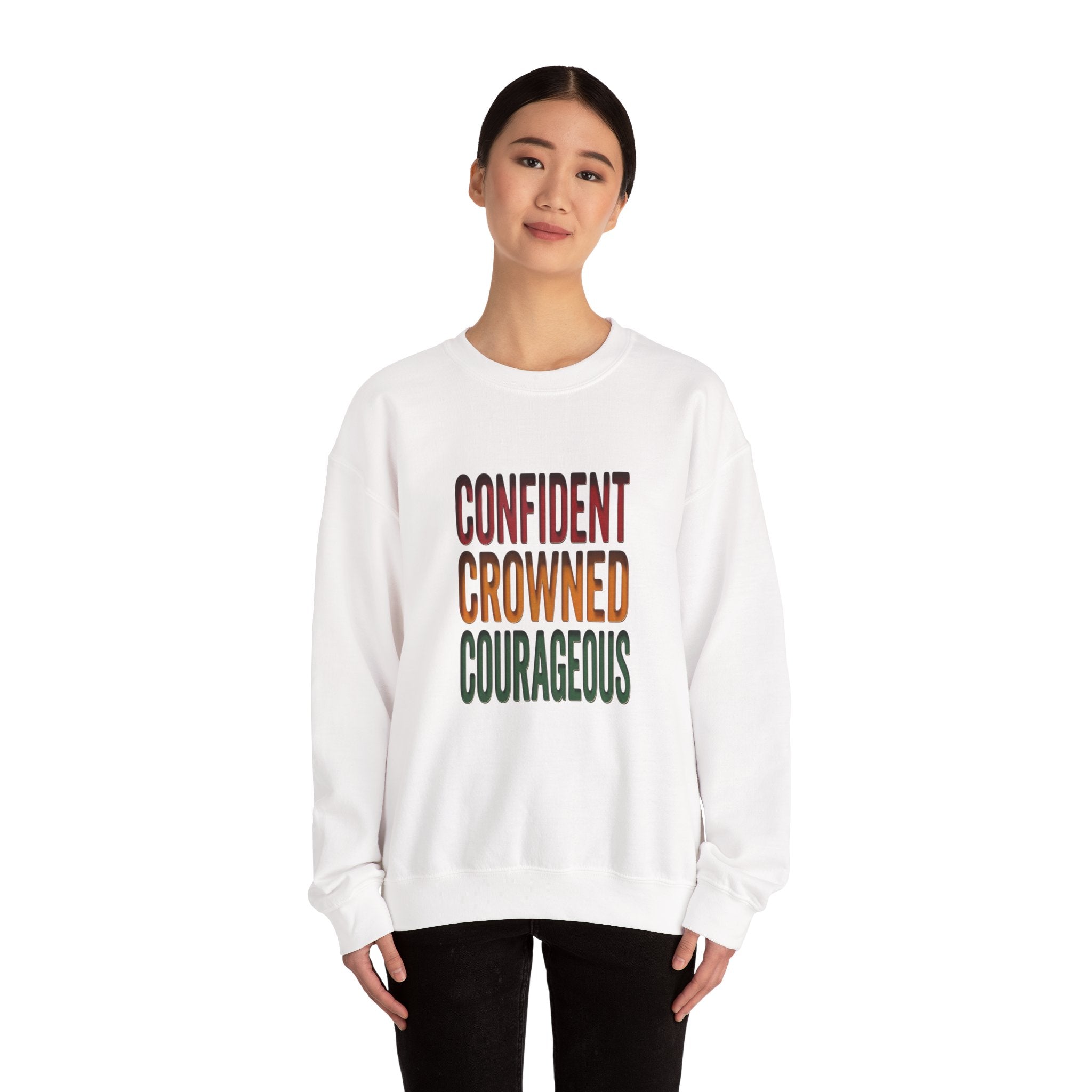 Confident Crowned Courageous Sweatshirt | Juneteenth Pan-African 1865 Freedom
