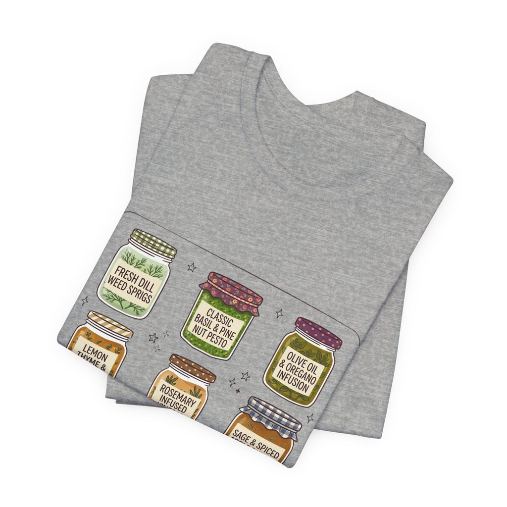 Retro Jam Jars T-Shirt | Vintage Food Graphics, Hand-Drawn Pantry Art