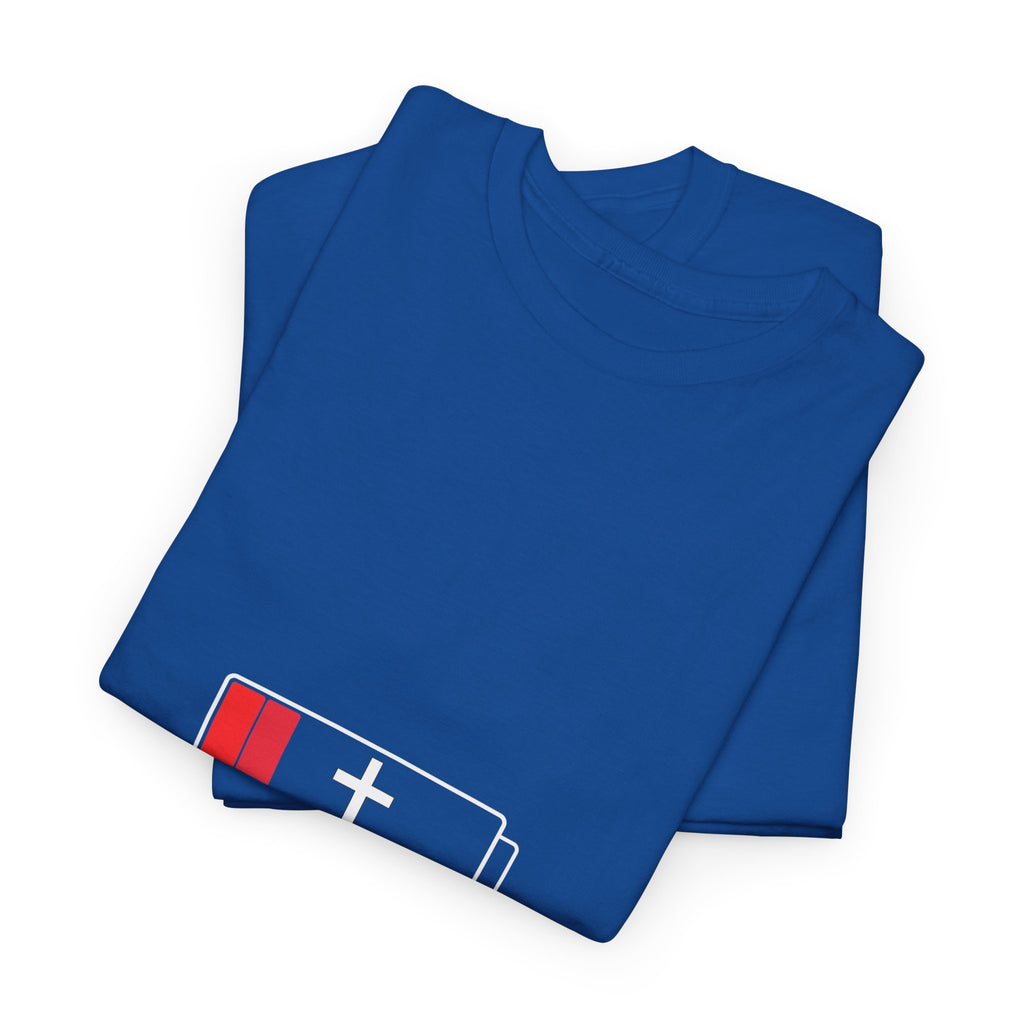 Need Jesus Low Battery Christian T-Shirt