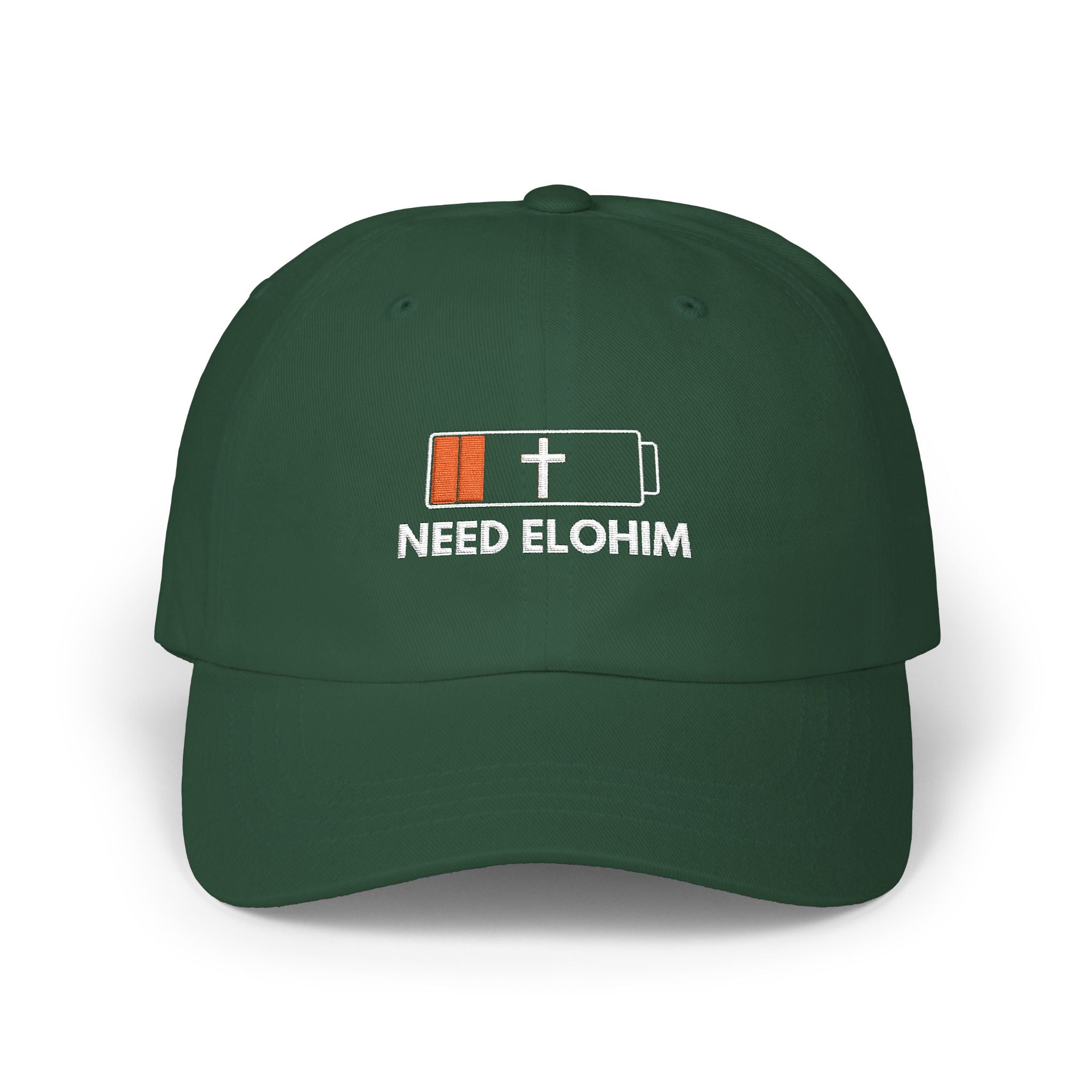 Need Elohim Dad Cap — Low Battery Faith Baseball Hat