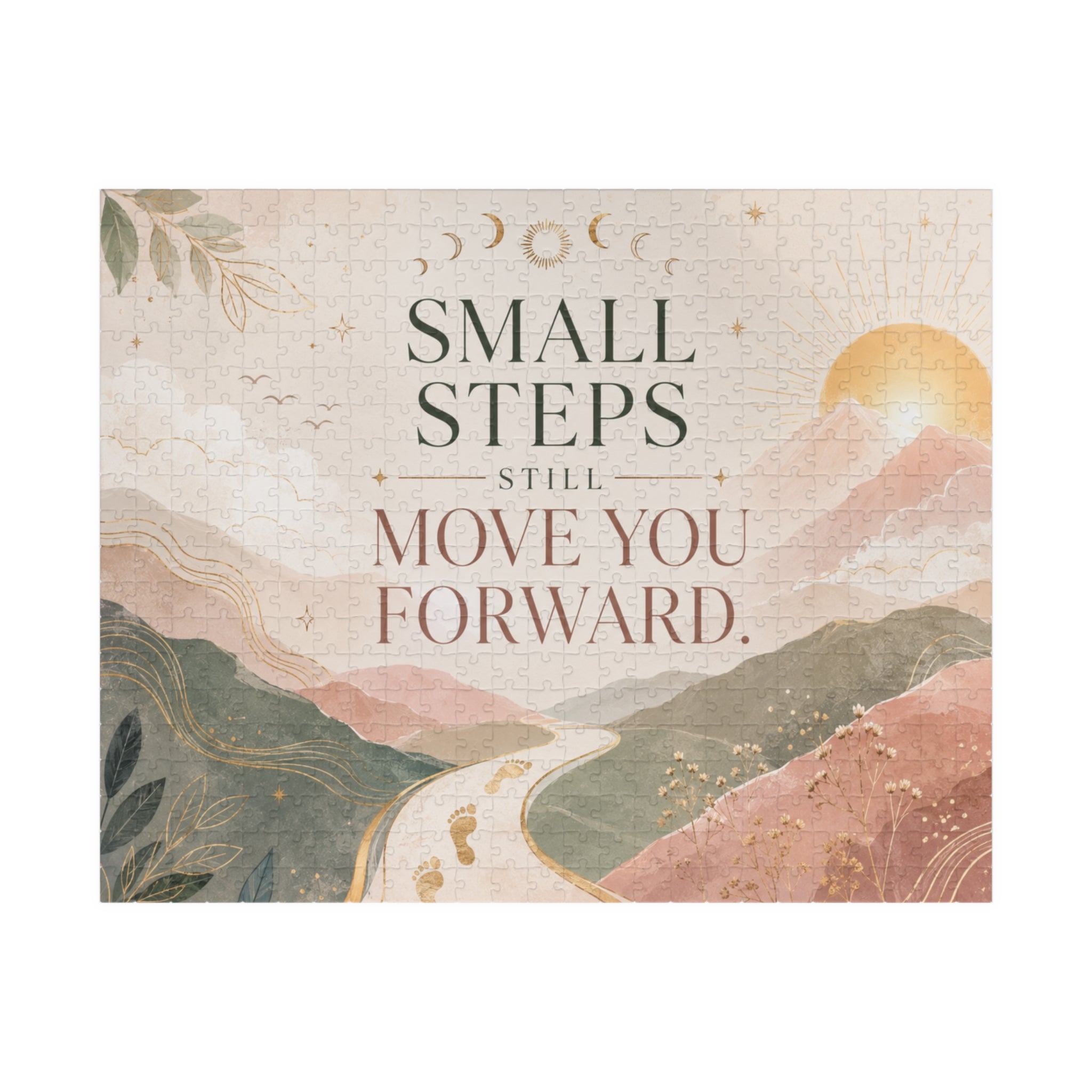 Motivational Puzzle — "Small Steps Still Moves You Forward" Inspirational Jigsaw (110–1014 pcs)