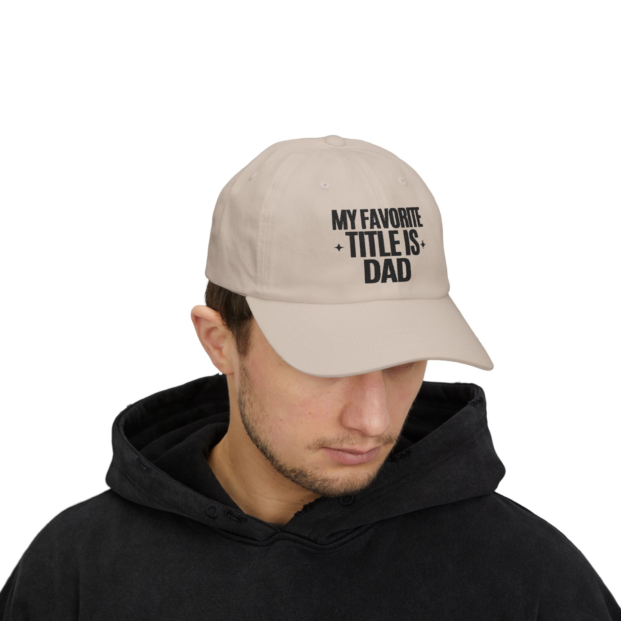 Dad Cap - "My Favorite Title Is Dad" Embroidered Baseball Hat
