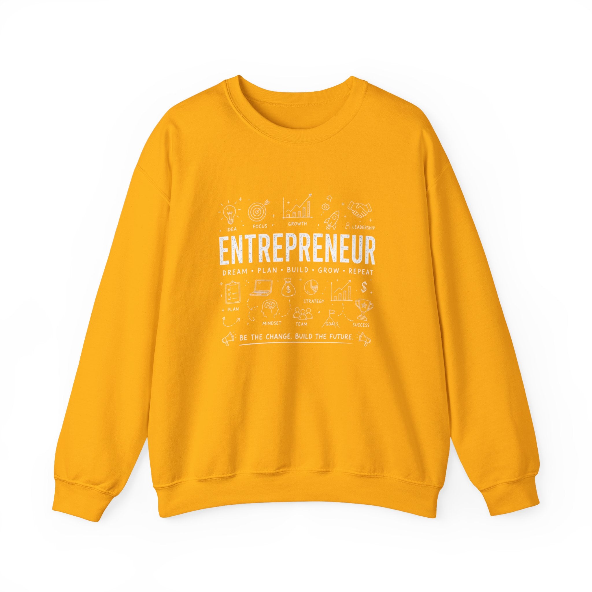 Entrepreneur Crewneck Sweatshirt — 'Entrepreneur: Dream • Plan • Build • Grow • Repeat' Pullover