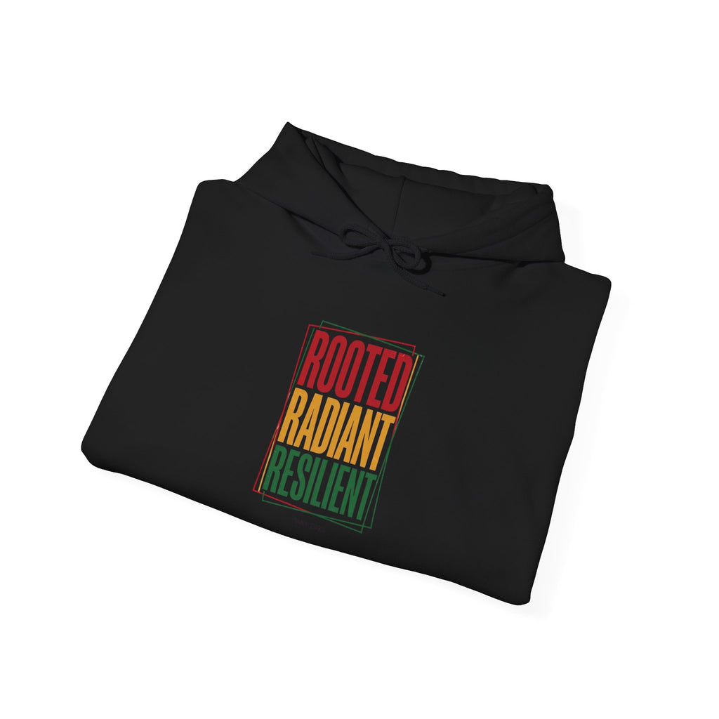 Rooted Radiant Resilient Hoodie | Juneteenth Pan-African Freedom 1865