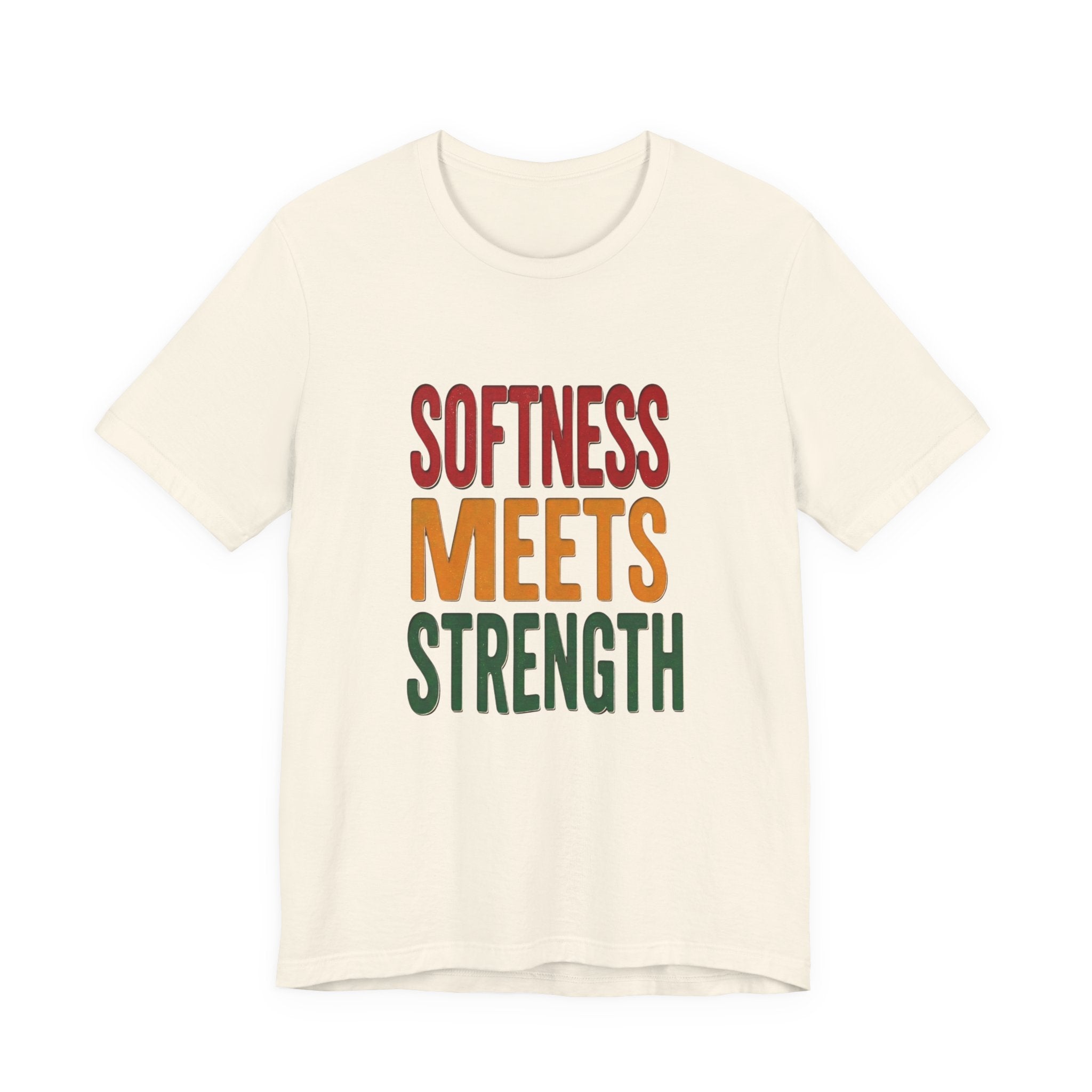 Softness Meets Strength T-Shirt | Juneteenth Pan-African Colors, Black Pride Tee