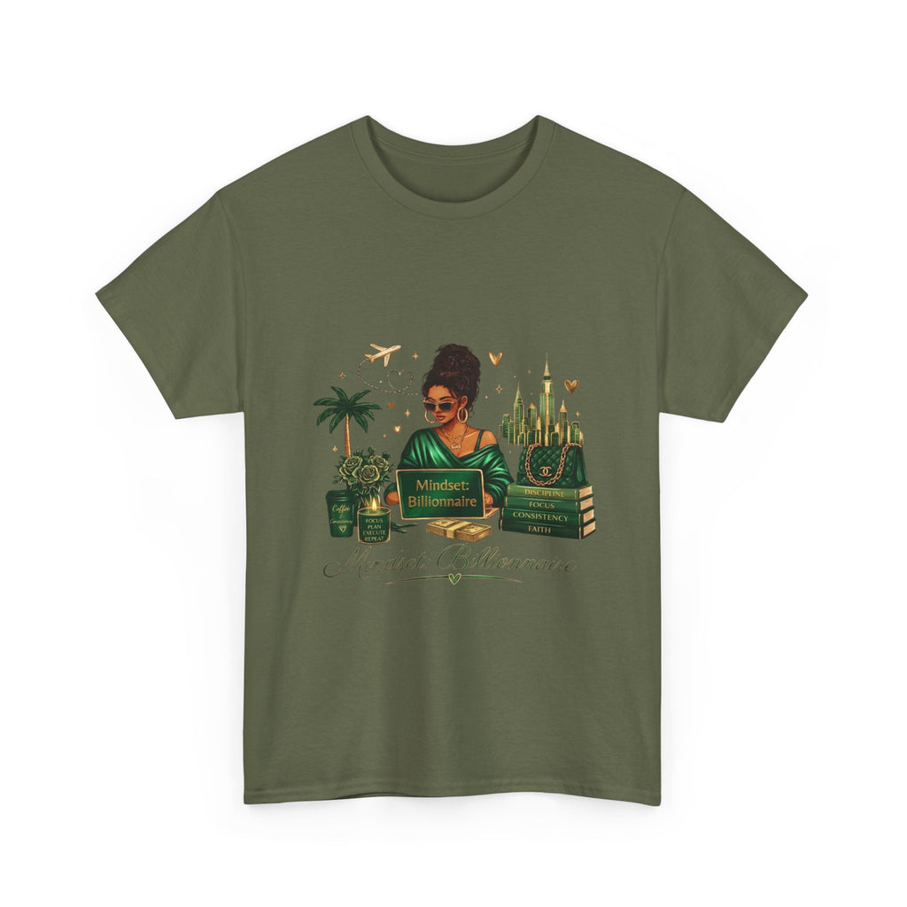 T-Shirt — Mindset Billionaire Graphic Tee (Empowerment, Travel & Success Design)