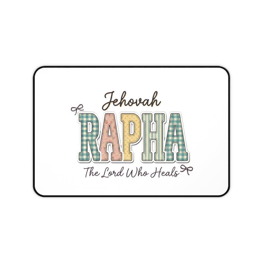 Jehovah Rapha Desk Mat – The Lord Who Heals Christian Mouse Pad