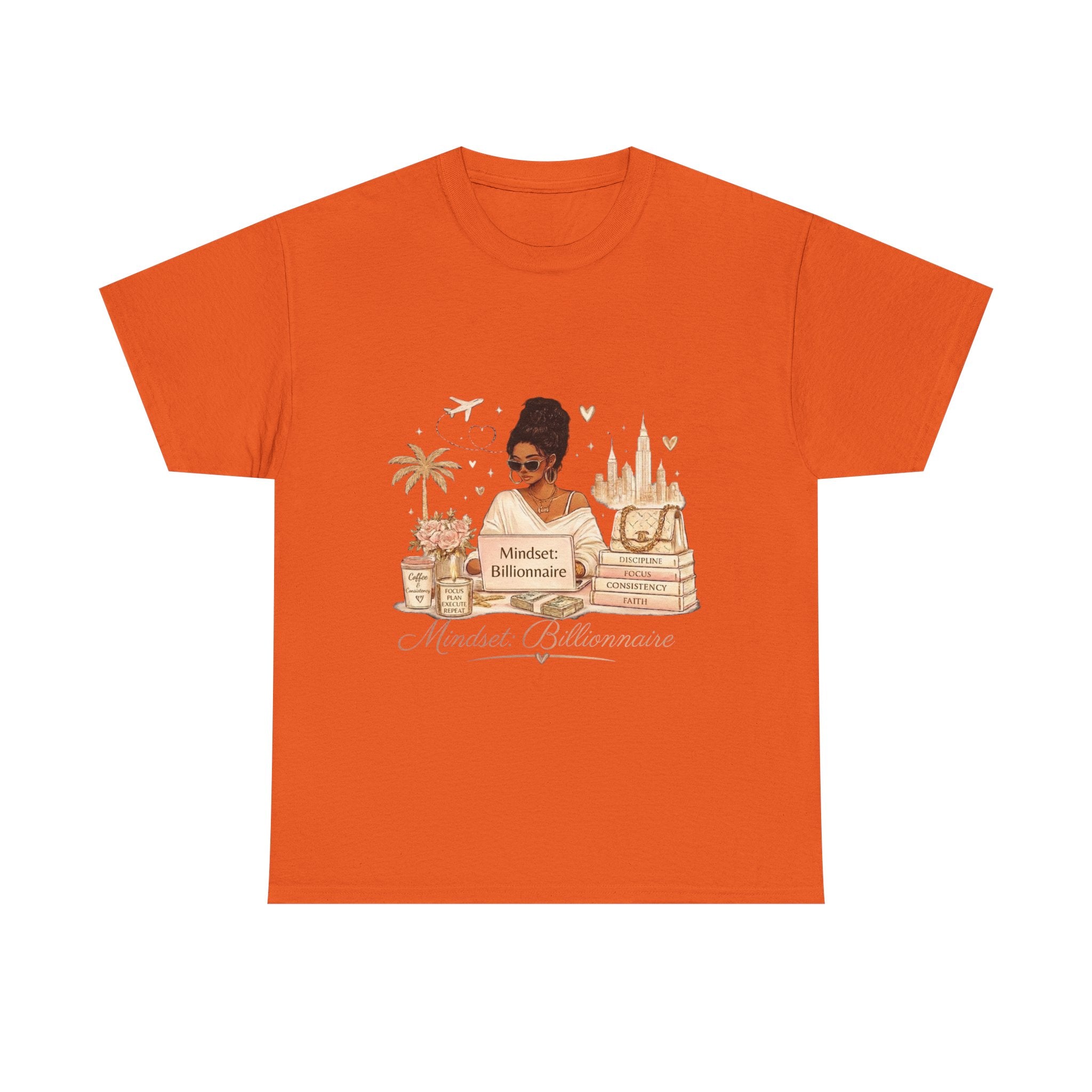Mindset Millionaire Graphic Tee — Luxe Travel & Fashion Illustration Shirt