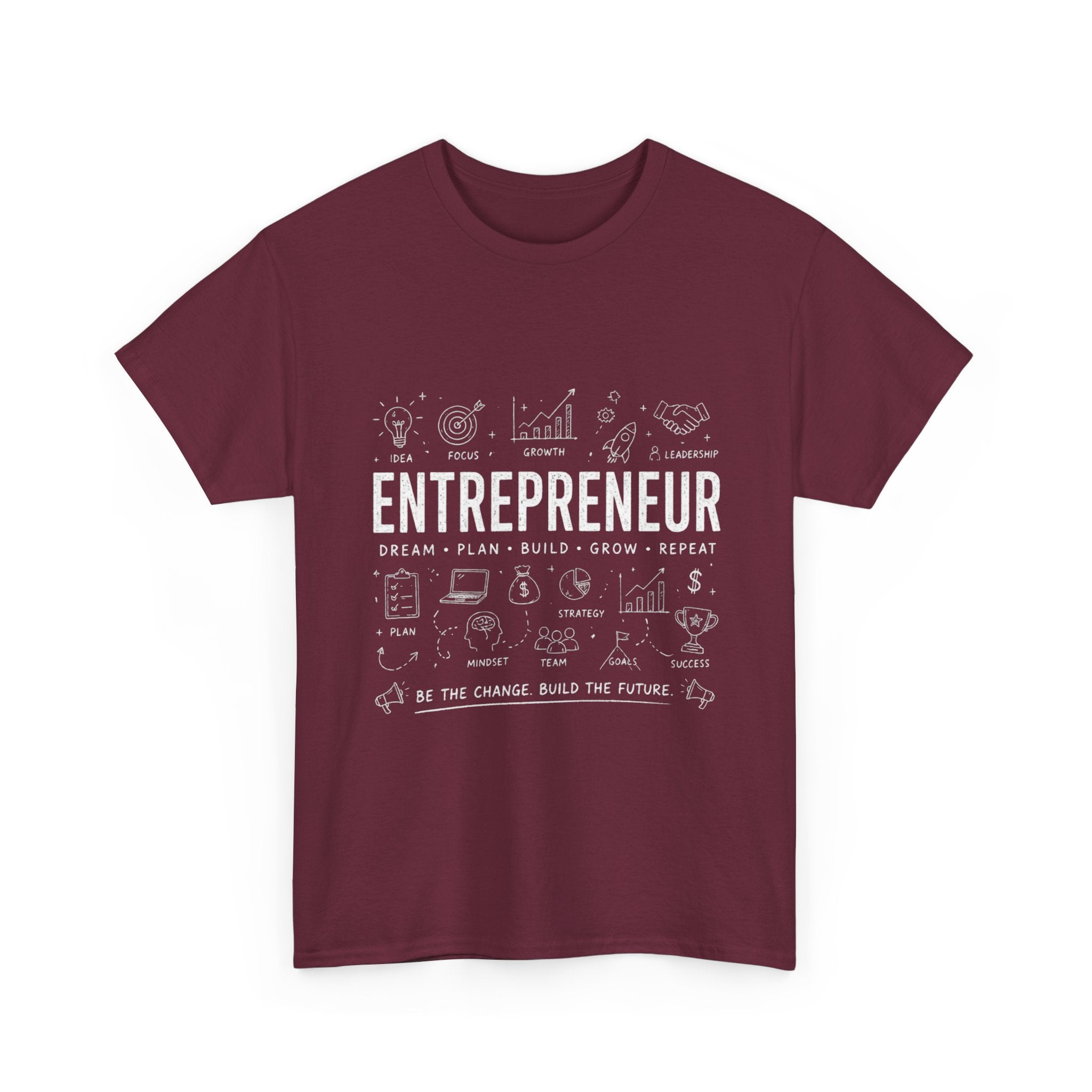 Entrepreneur Doodle T-Shirt — Hustle, Motivation & Hard Work Tee