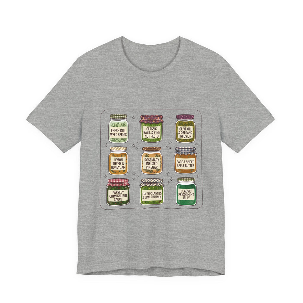 Retro Jam Jars T-Shirt | Vintage Food Graphics, Hand-Drawn Pantry Art