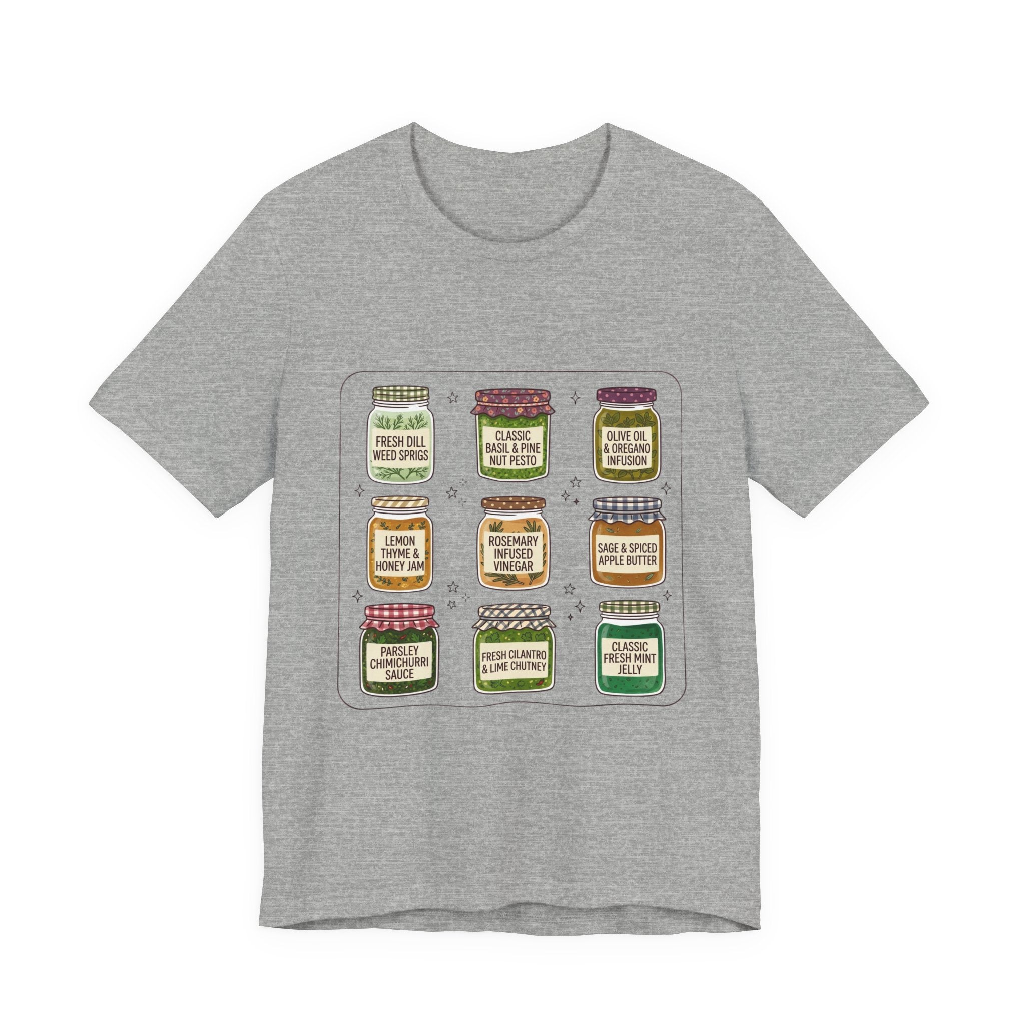 Retro Jam Jars T-Shirt | Vintage Food Graphics, Hand-Drawn Pantry Art